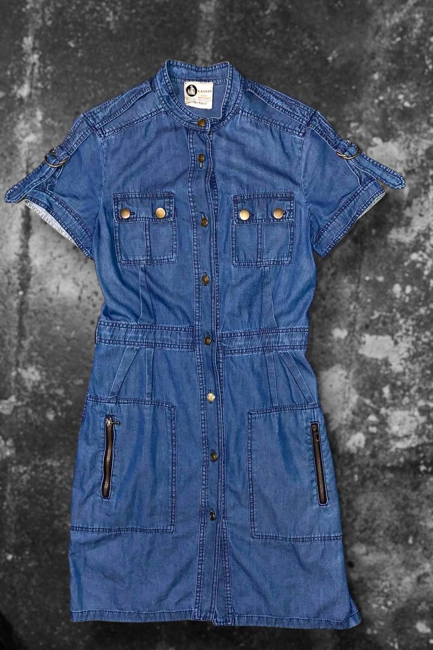 Acne Studios × Lanvin Luxury Blue LANVIN x Acne denim cotton dress size 40 Size S / US 4 / IT 40 - 1 Thumbnail
