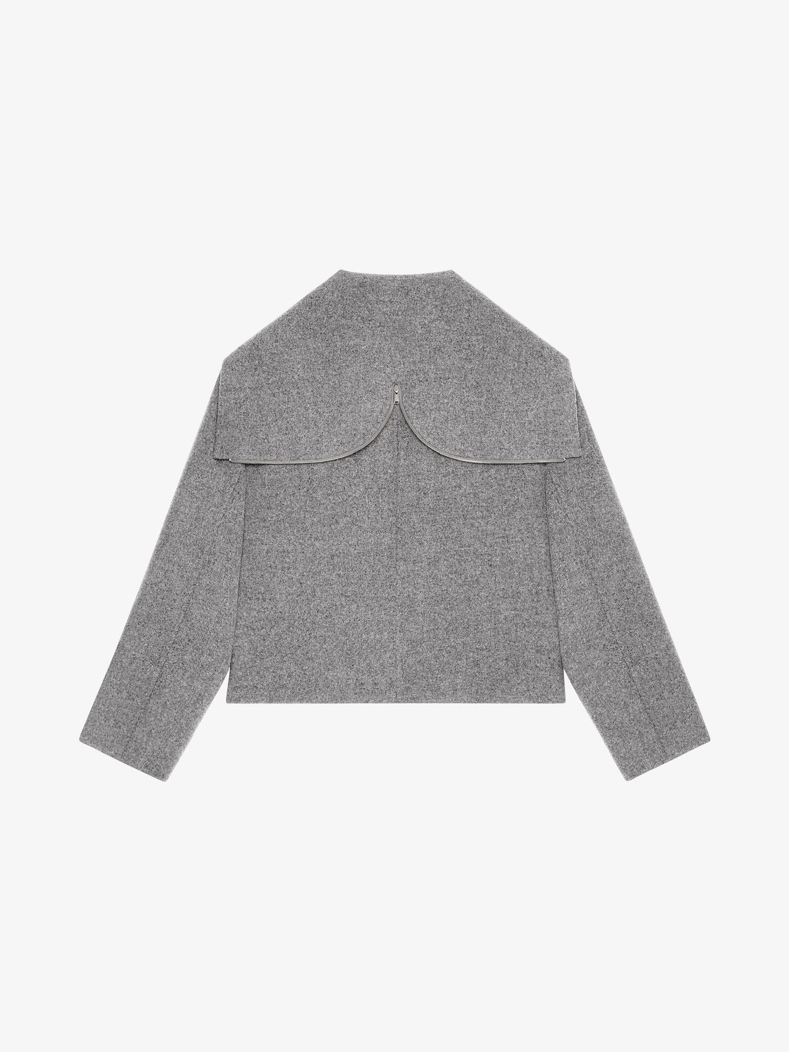 o1w1db10325 Loose Fit Blouson W Splitable Hood in Grey