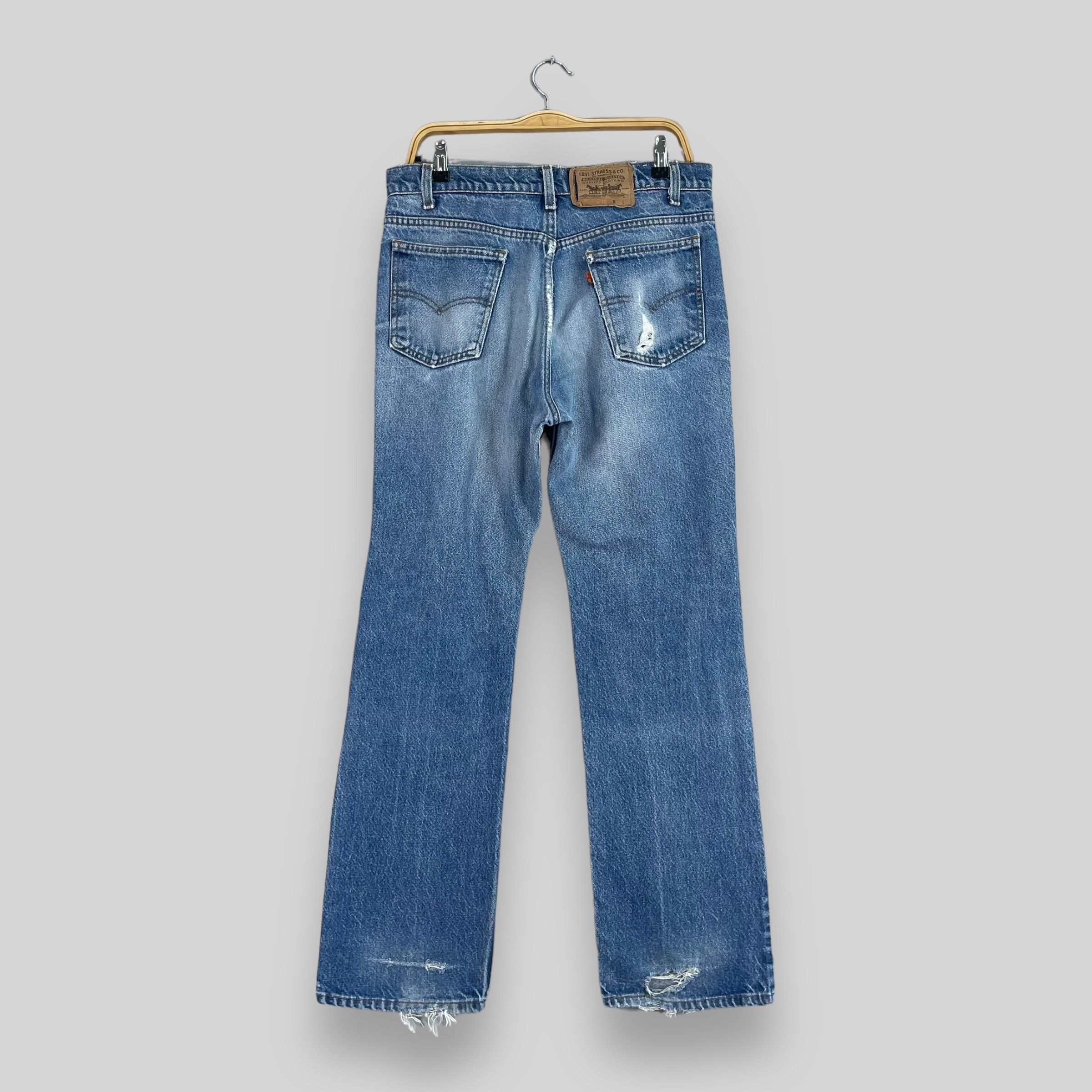 Levi's × Vintage Size 32 Vintage Levis 505 80s Orange Tab Distressed Jeans Size US 32 / EU 48 - 7 Thumbnail