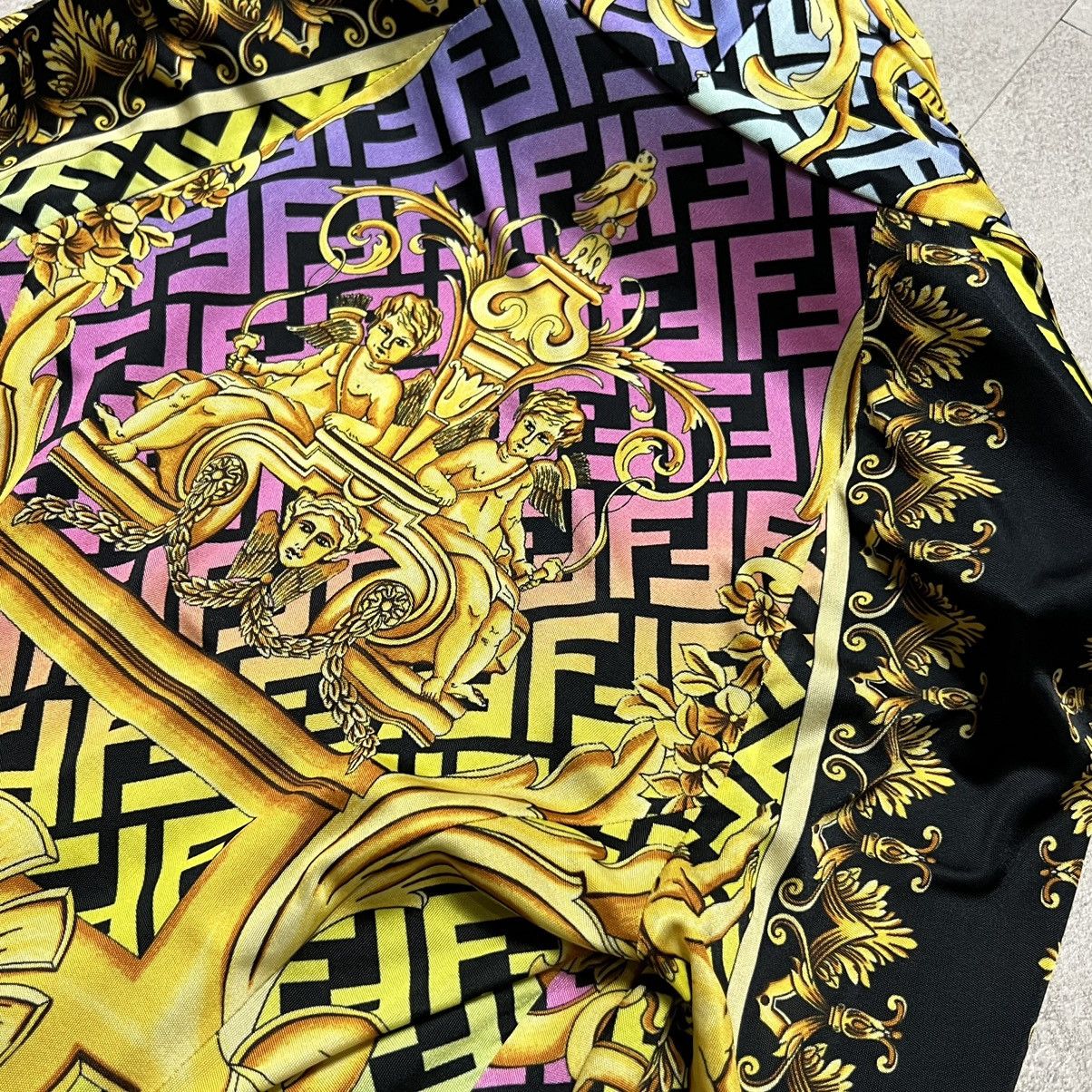 Fendi × Versace VERSACE x FENDI Fendace Gold Baroque Body Suit