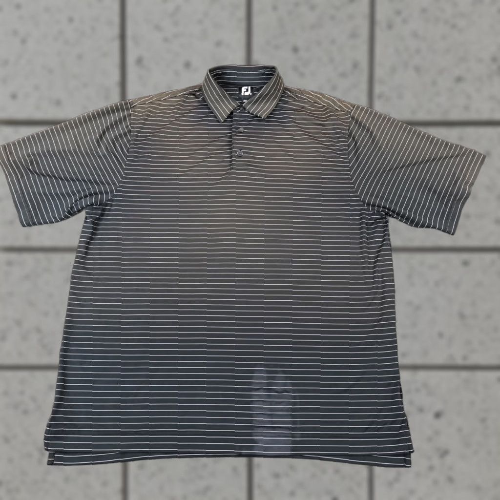 Footjoy FootJoy Polo Shirt Mens XL Black White Golf Performance Stretch Casual Polo Shirt Size US XL / EU 56 / 4 - 1 Thumbnail