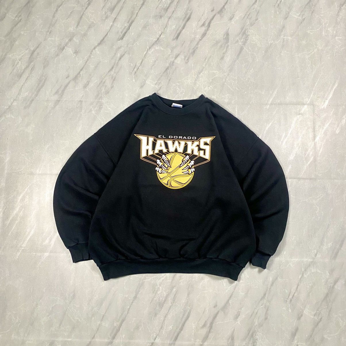 Hanes Vintage El Dorado Hawks Baggy Crewneck Size US XXL / EU 58 / 5 - 1 Thumbnail
