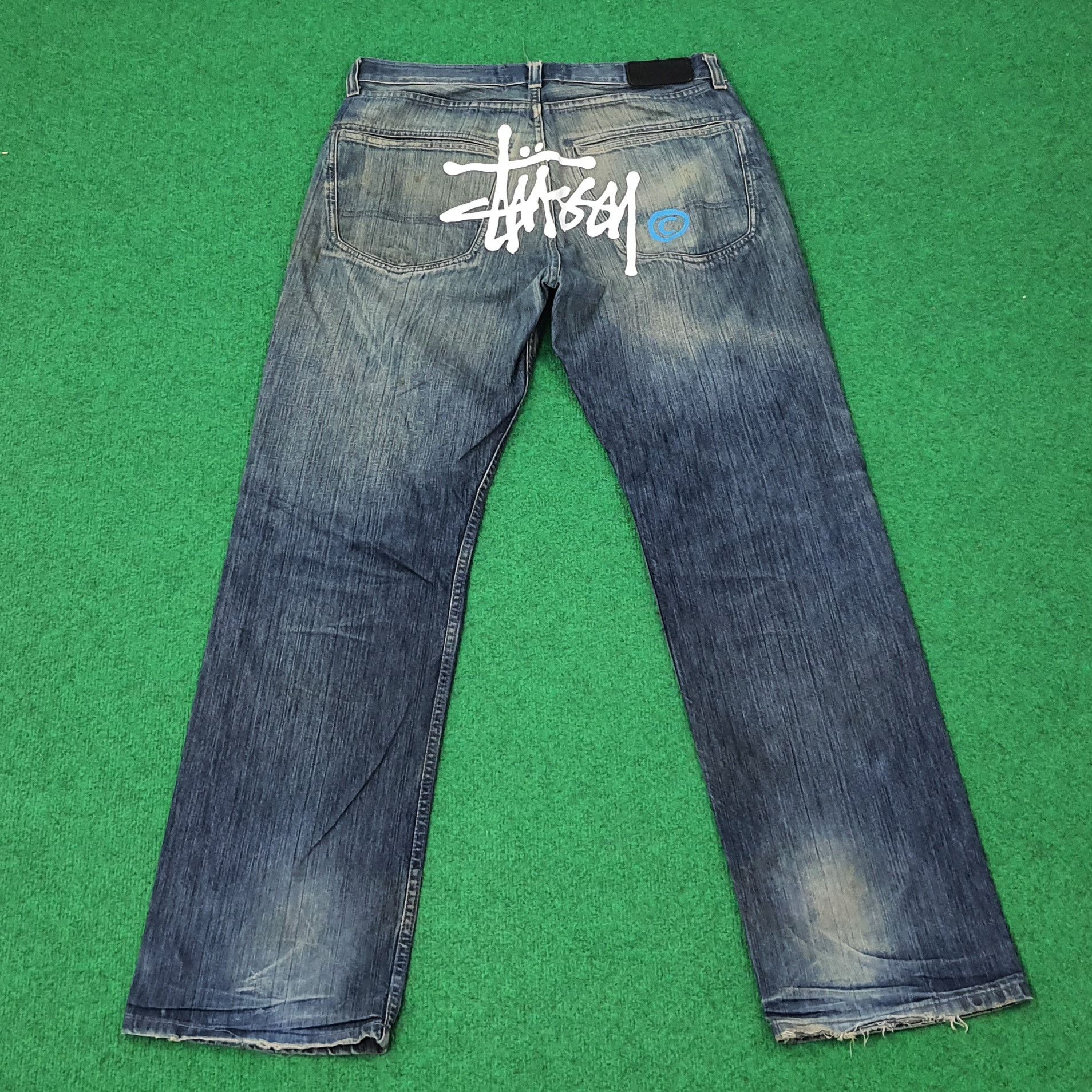 Stussy Vintage Stussy Authentic Workgear Custom Logo Jeans C265N5 Size US 34 / EU 50 - 1 Thumbnail