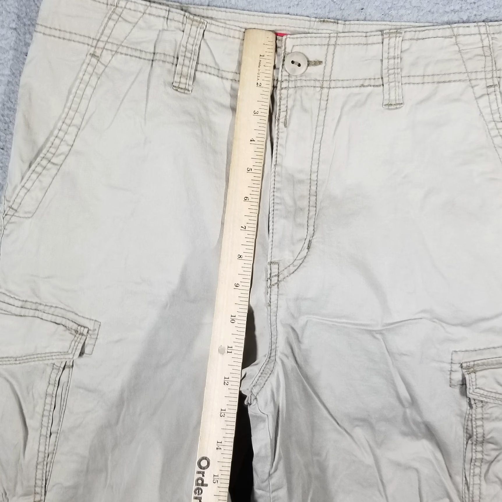 Vintage UNIONBAY Cargo Shorts Mens 36 Khaki Stretch Cotton Utility Casual Size US 36 / EU 52 - 4 Thumbnail