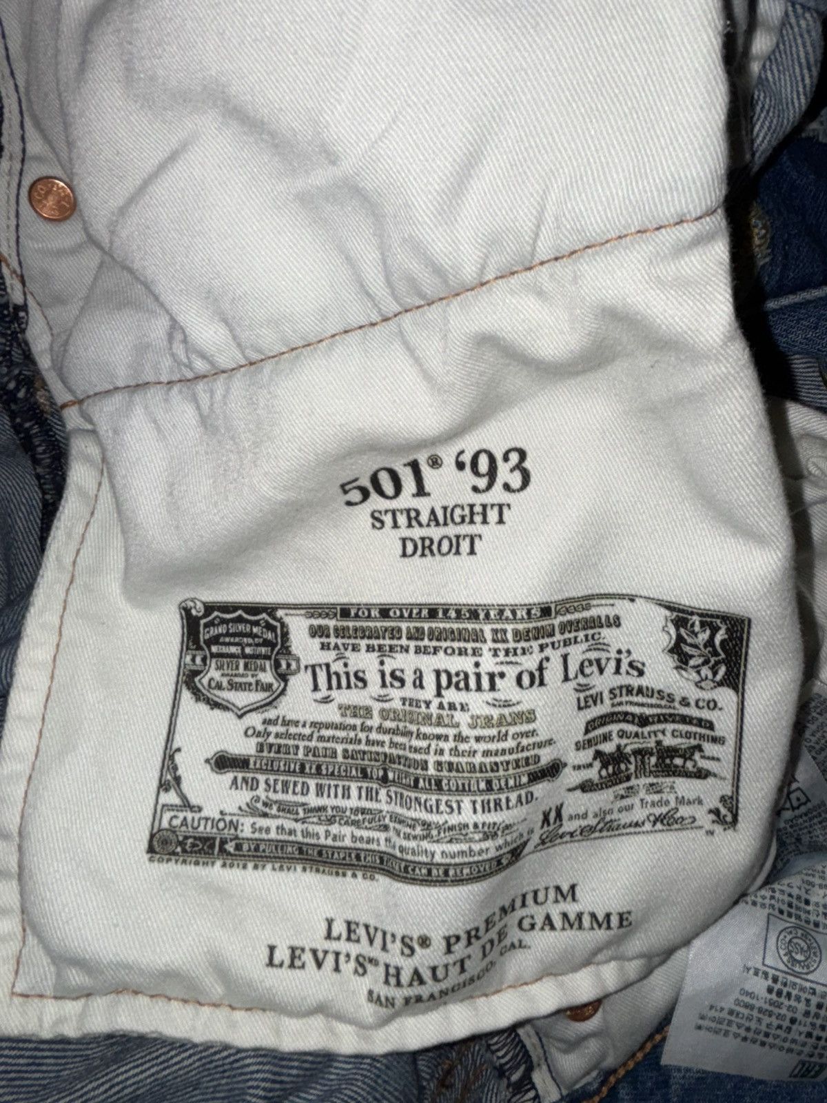 Levi's Levis 1993 Big E wide leg Jeans Streetwear Style Size US 38 / EU 54 - 7 Thumbnail