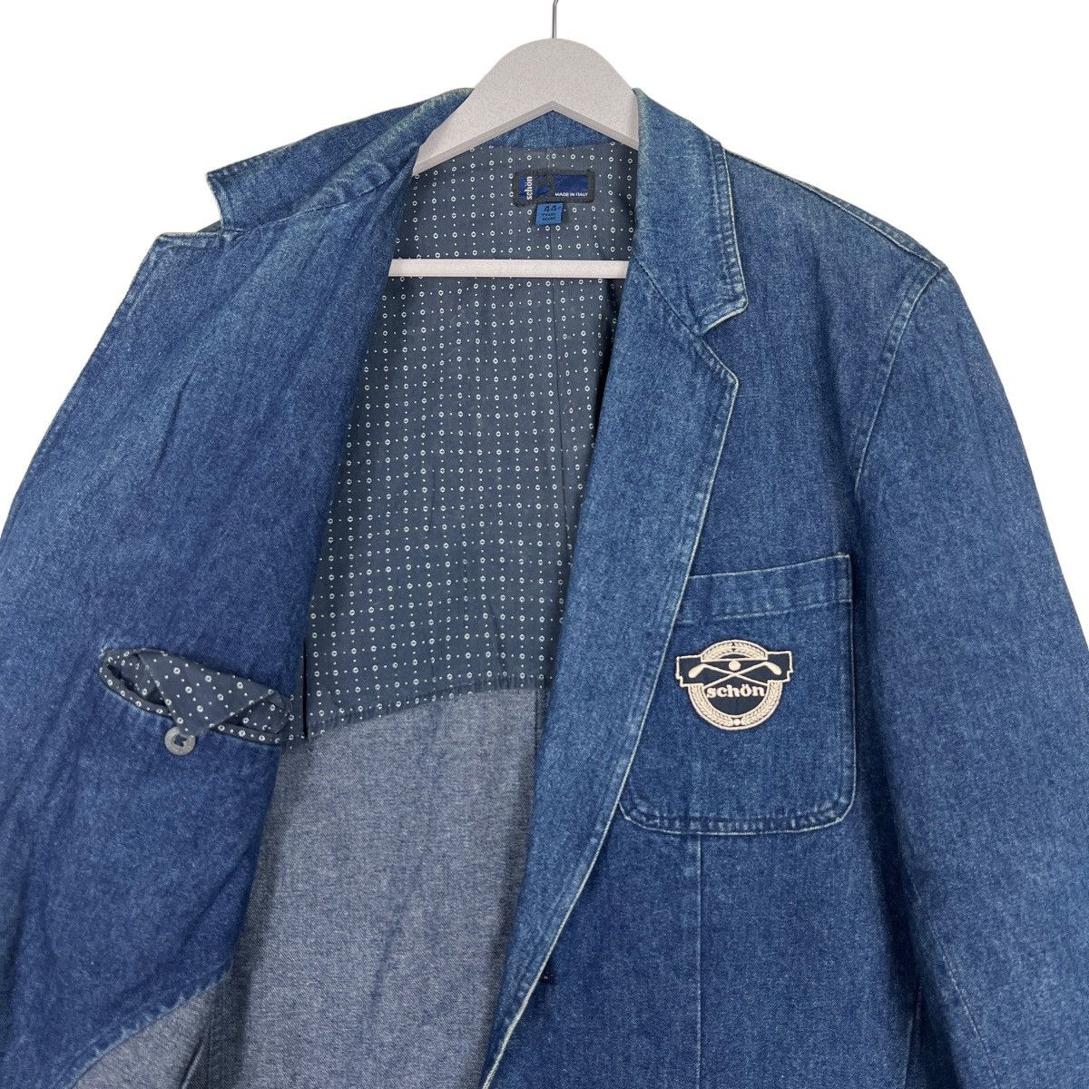 Mila Schon 🔥 SCHON DENIM BLAZER JACKET MADE IN ITALY Size US S / EU 44-46 / 1 - 10 Thumbnail
