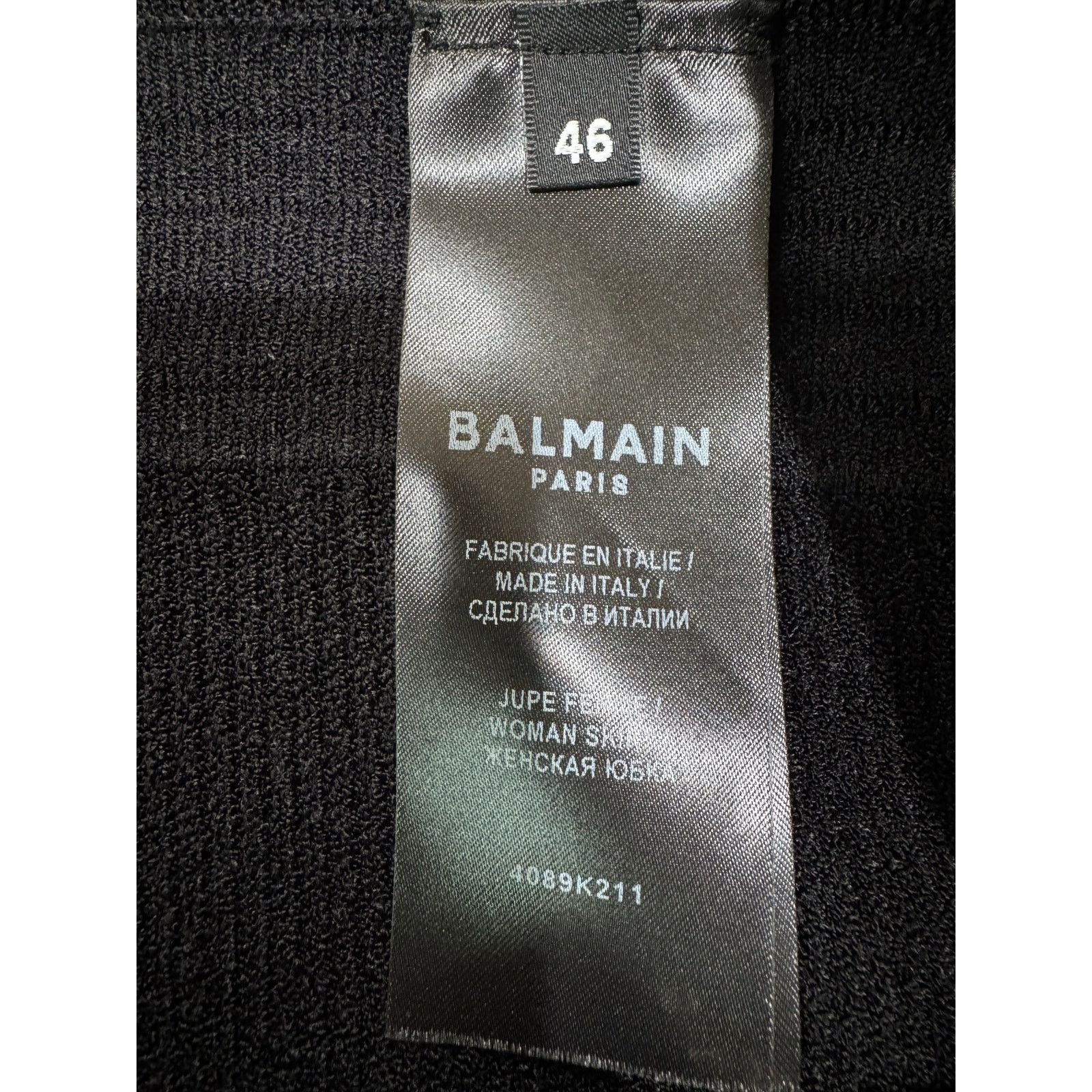 Balmain Balmain Ribbed-Knit Mini Skirt sz 46 FR (14 US) Size 36" / US 14 / IT 50 - 8 Thumbnail