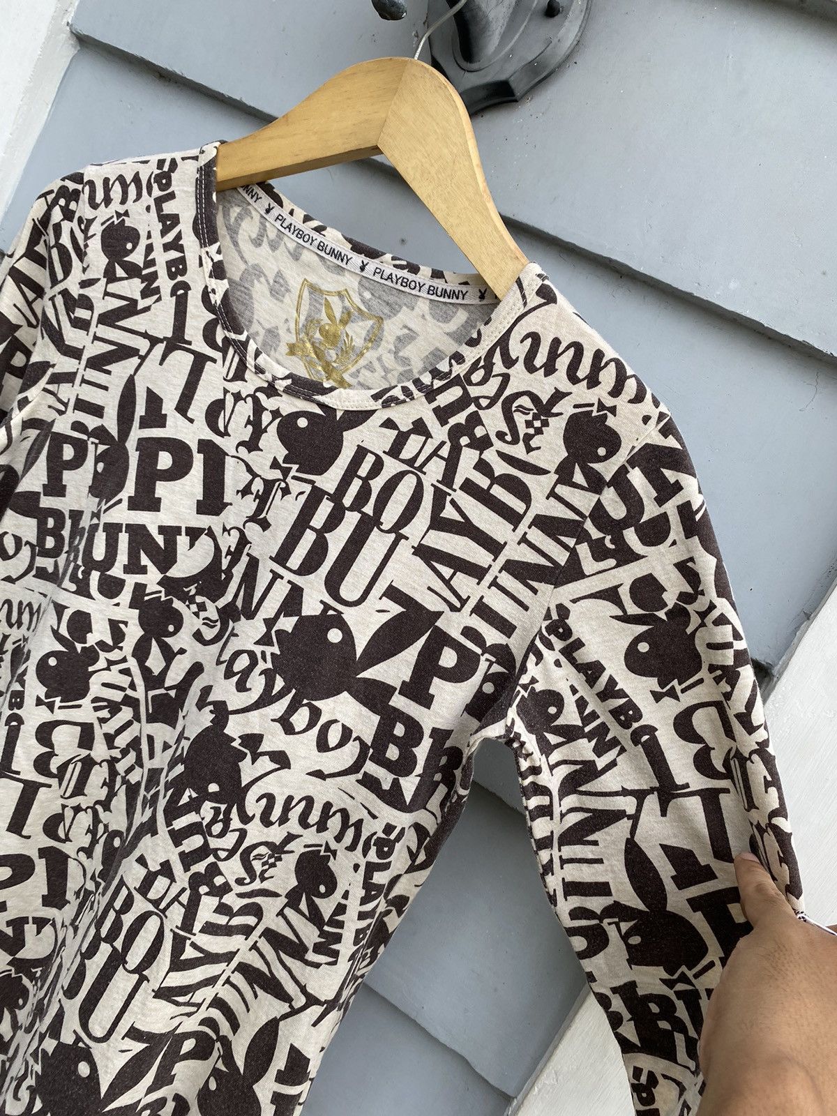 Playboy Playboy Bunny All Over Print Art Logo Longsleeve Japanese Size L / US 10 / IT 46 - 5 Thumbnail