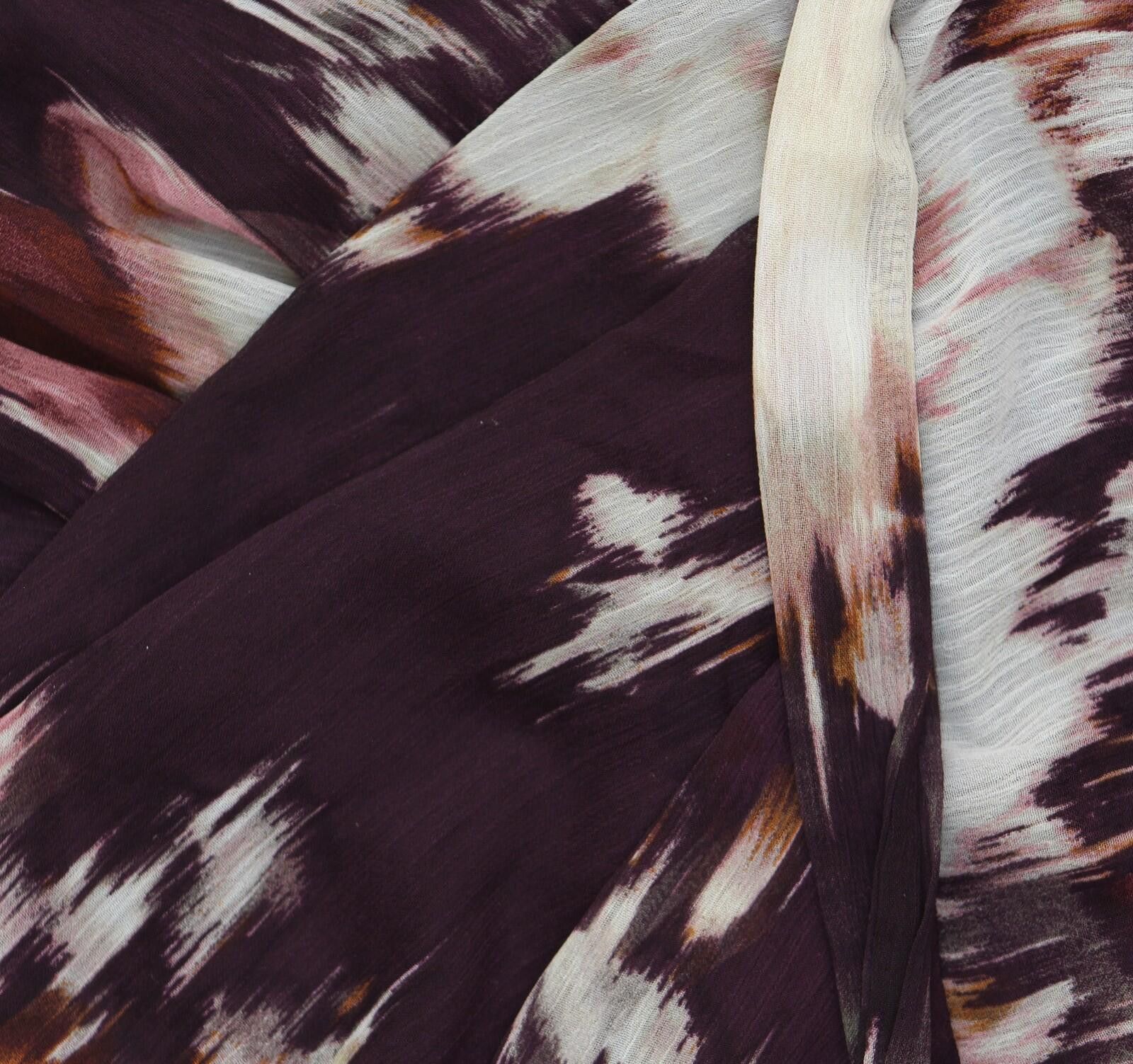 DKNY Nwt Dkny Puff Sheer Sleeves Dress Raisin Purple Multi 4 Size S / US 4 / IT 40 - 6 Thumbnail