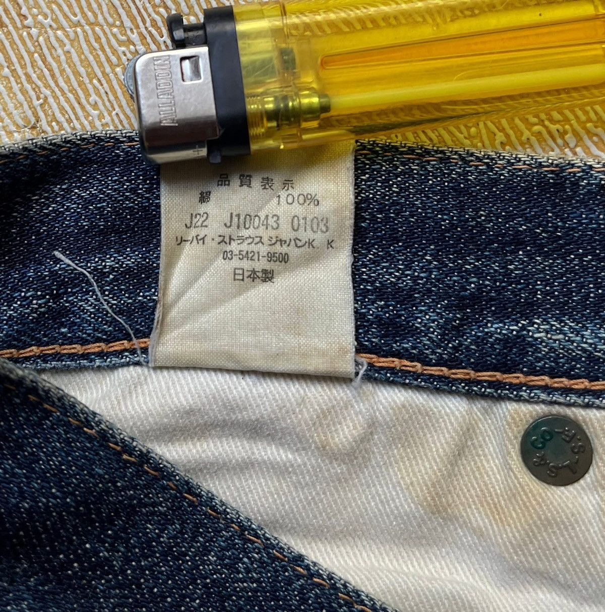 Levi's Vintage Clothing Vintage 90s Levis 501xx Lvc Rework Leather Selvedge jeans Size US 30 / EU 46 - 12 Thumbnail