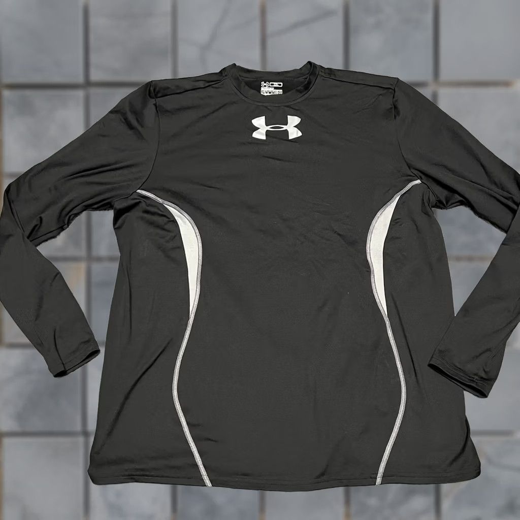 Under Armour Under Armour Shirt Mens XL Coldgear Long Sleeve Black Fitted Running Size US XL / EU 56 / 4 - 1 Thumbnail