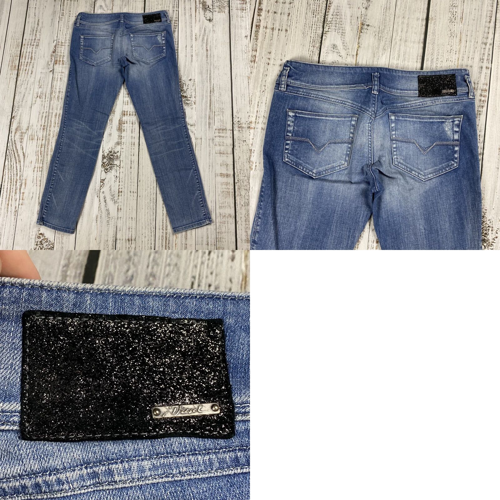 Diesel VINTAGE Diesel Hushy Low Rise Jeans Women Slim Ankle Stretch Distressed Blue 31x27.5 Grunge Size 24" / US 00 / IT 34 - 8 Thumbnail