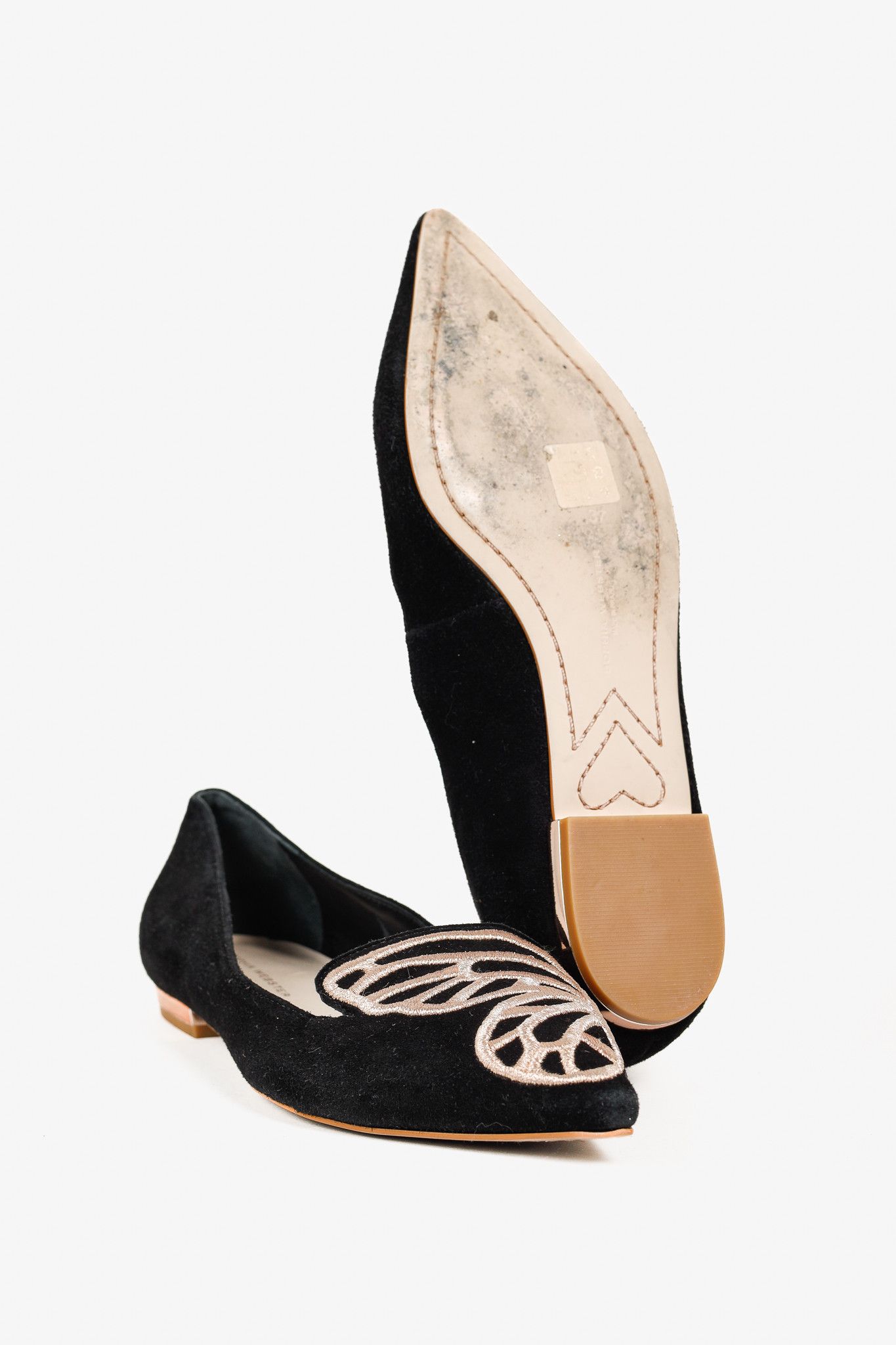 Sophia Webster Sophia Webster Bibi Butterfly Embroidered Suede Flats Size US 6.5 / IT 36.5 - 5 Thumbnail