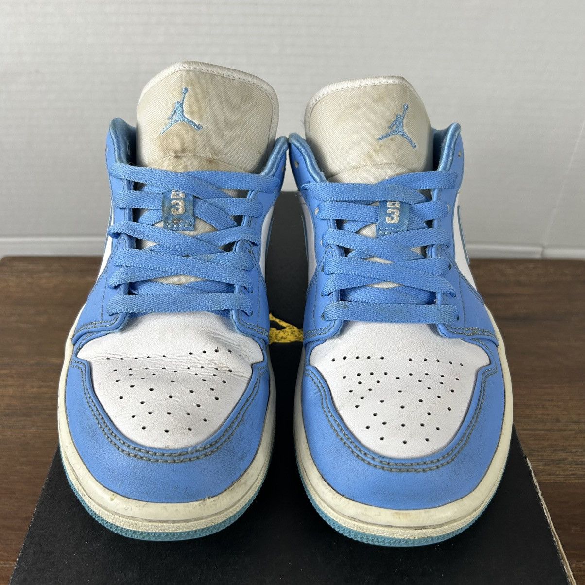 Nike Jordan 1 Low University Blue UNC Women's Size 8 Size US 8 / IT 38 - 7 Thumbnail