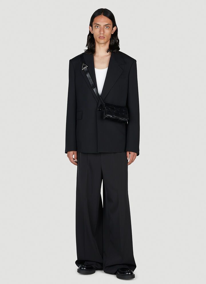 Bottega Veneta o1lv12m1024 Light Wool Jacket in Black Size US L / EU 52-54 / 3 - 2 Thumbnail