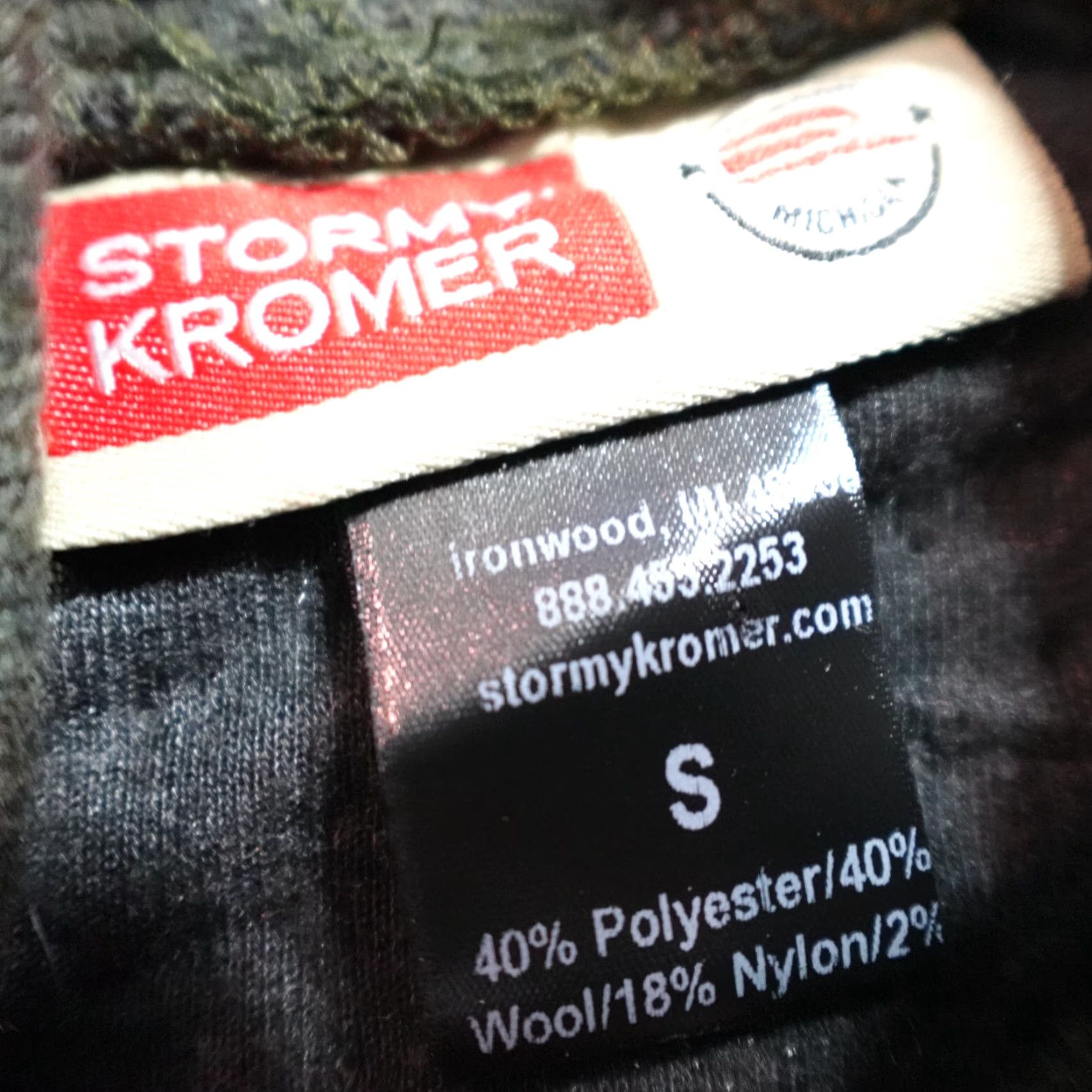 Vintage VINTAGE Stormy Kromer Womens Sweater Small Green Mock Neck Kangaroo Pocket Wool Blend Pullover Knitted Wool Blend Womens Sizes Size S / US 4 / IT 40 - 2 Thumbnail