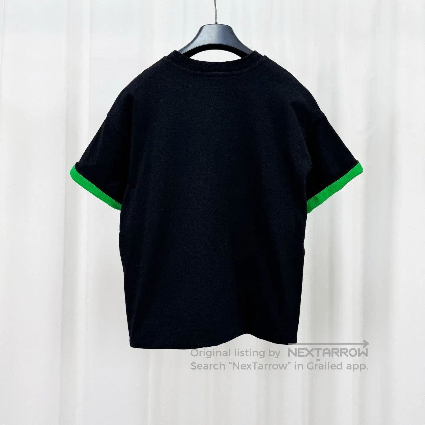 Bottega Veneta Bottega Veneta Black Green Double Layer Tee. Size XS / US 0-2 / IT 36-38 - 2 Thumbnail