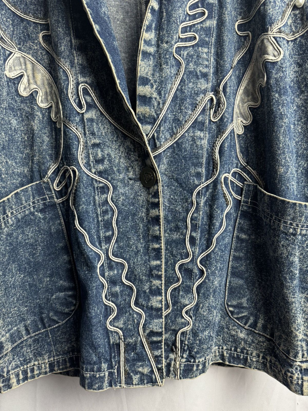 If Six Was Nine × Japanese Brand × Le Grande Bleu (L.G.B.) Japanese Style Denim Like Blazer Issey ys style Size US L / EU 52-54 / 3 - 3 Thumbnail