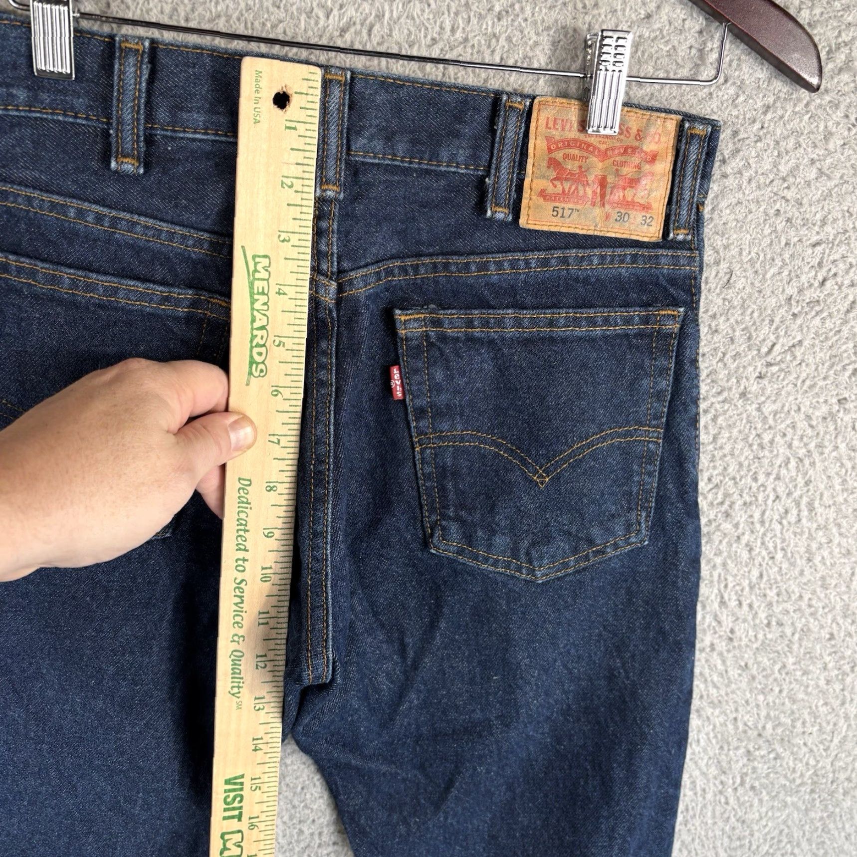 Levi's Levi's 517 Jeans Men 30x32 Blue Bootcut Medium Wash Denim Cowboy Western Regular Inseam 32 Pocket 5-Pocket Cargo Style Size US 30 / EU 46 - 6 Thumbnail