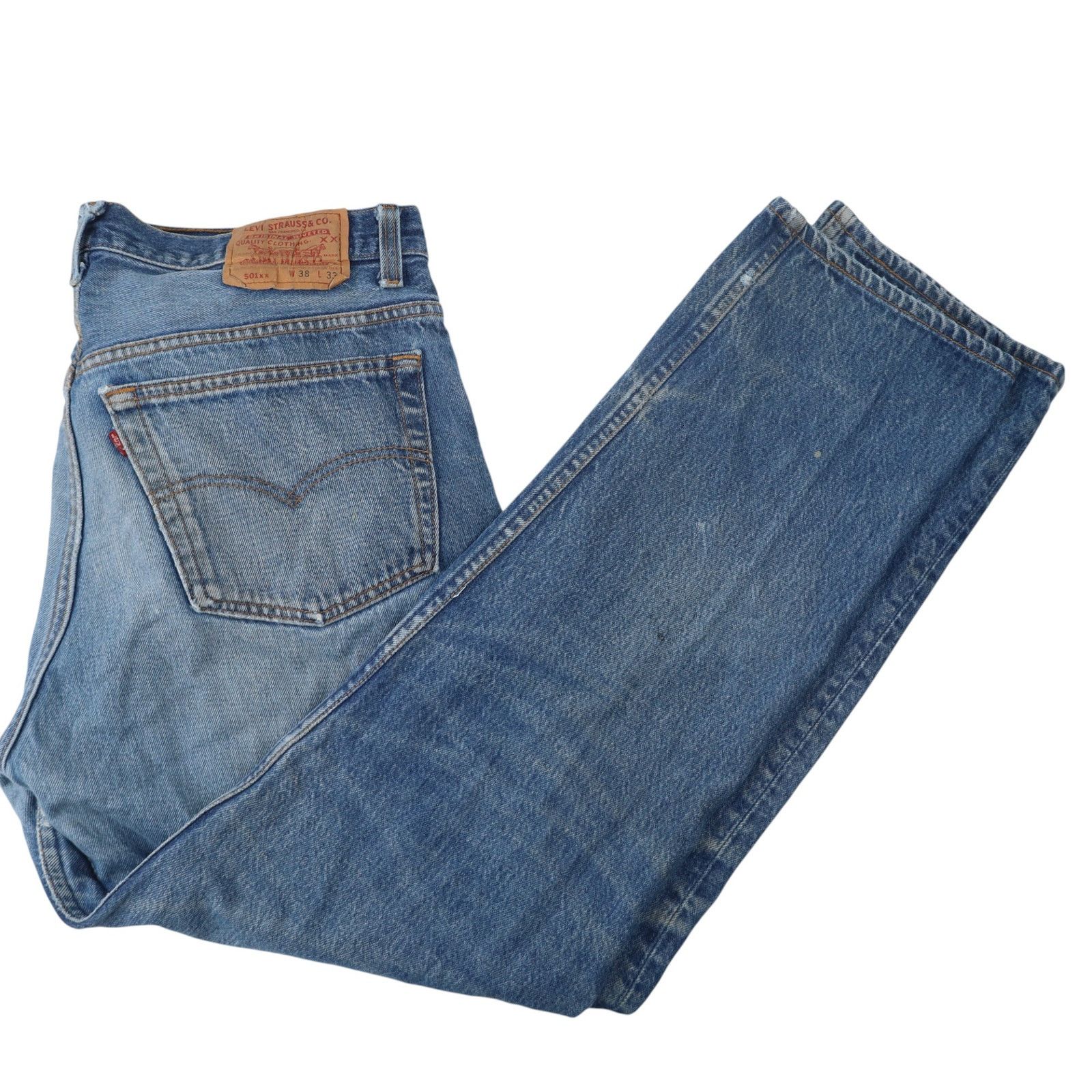 Levi's × Vintage Vintage Distressed Levis 501xx USA Made Denim Jeans Size US 38 / EU 54 - 13 Thumbnail