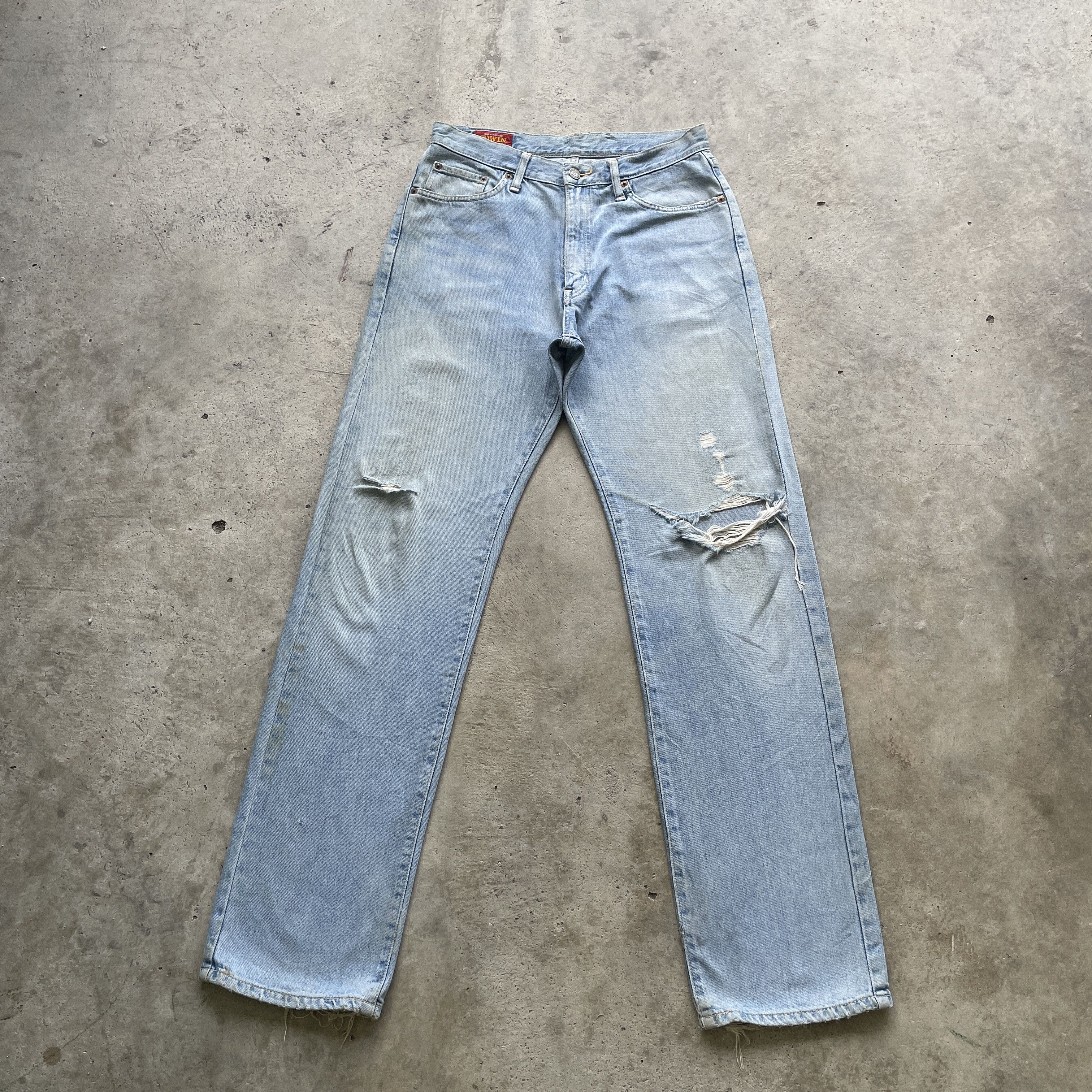 Japanese Brand VINTAGE EDWIN RIPPED DENIM FADED DISTRESSED JEANS PANTS W30 Size US 30 / EU 46 - 2 Thumbnail