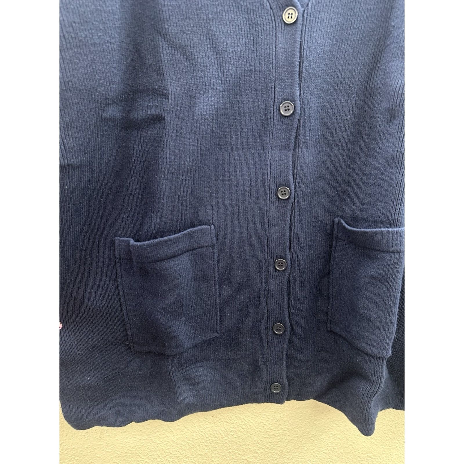 Vintage WinterSilks Womens Sweater Cardigan Size XXL Blue Knit Button Up Silk Cotton NWT 90s Vintage: No NWTs Size XXL / US 16-18 / IT 52-54 - 3 Thumbnail
