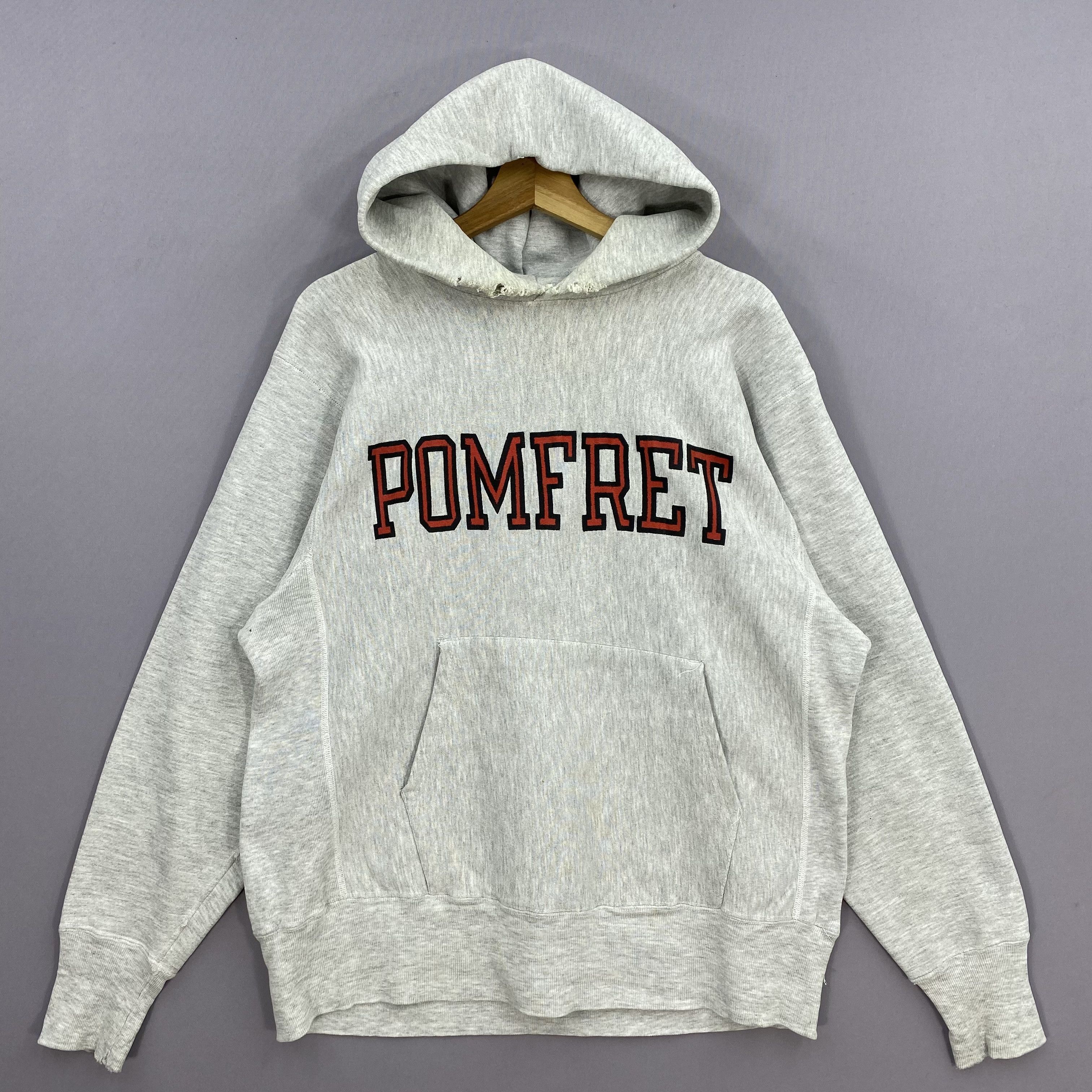 Champion Vintage 80s Champion Reverse Weave Pomfret School Hoodie Size US L / EU 52-54 / 3 - 2 Thumbnail