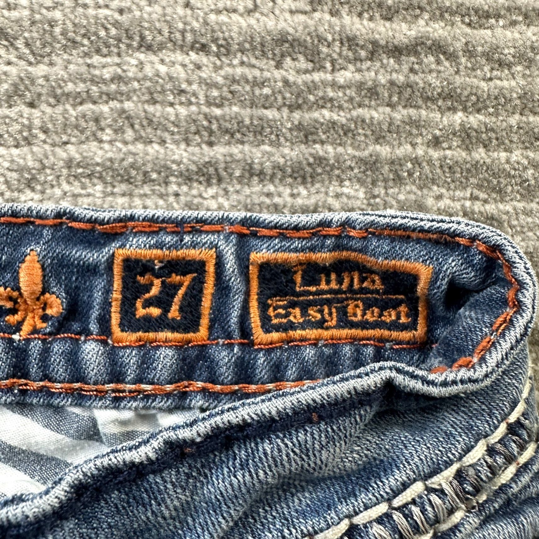 Vintage Rock Revival Jeans Womens 27 Luna Easy Boot Blue Denim Pants Flam Size 27" / US 4 / IT 40 - 7 Thumbnail