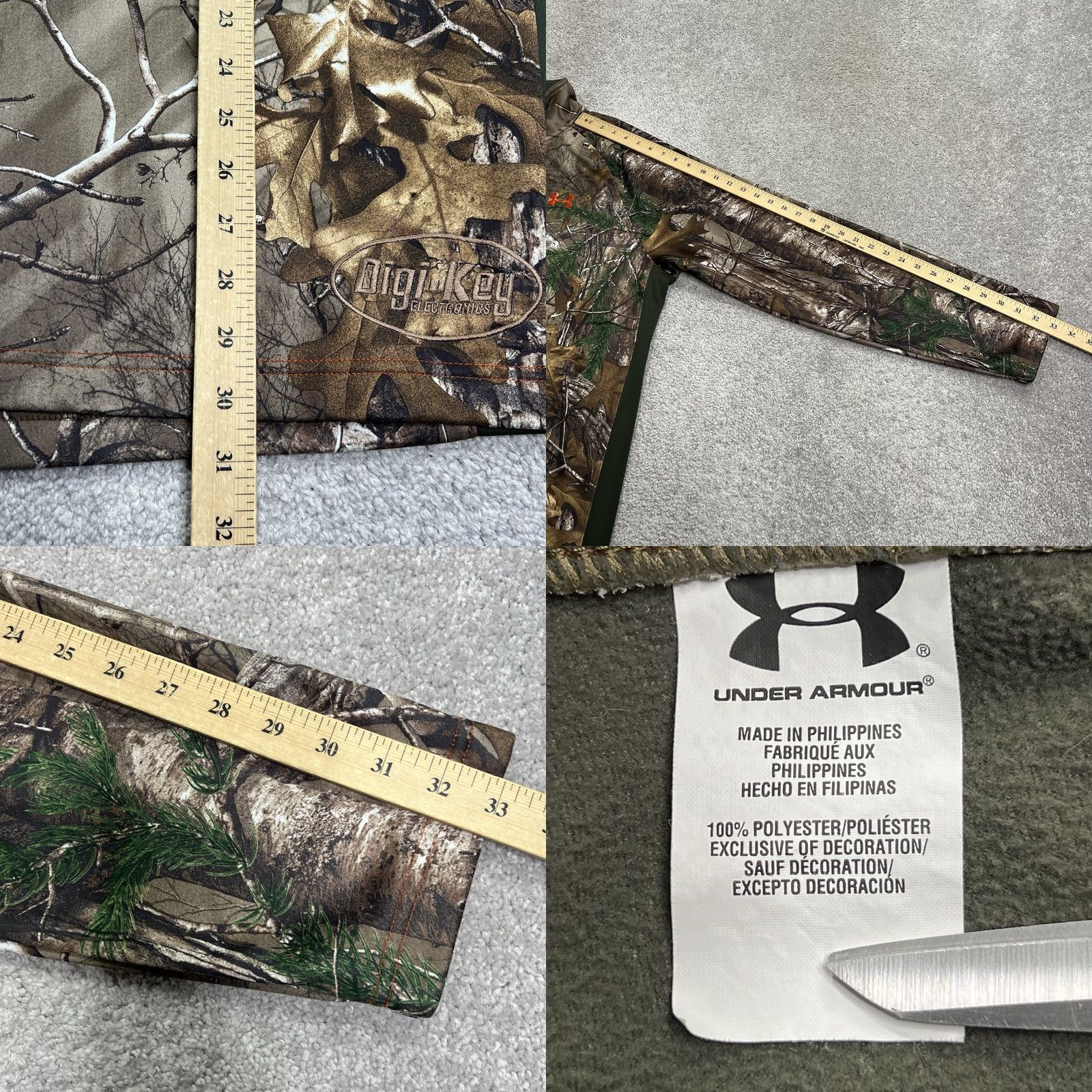 Under Armour Under Armour Camouflage 1/4 Zip Sweatshirt Men 2XL Pullover ColdGear Digi Key Electronics Embroidered Lower Front Size US XXL / EU 58 / 5 - 9 Thumbnail