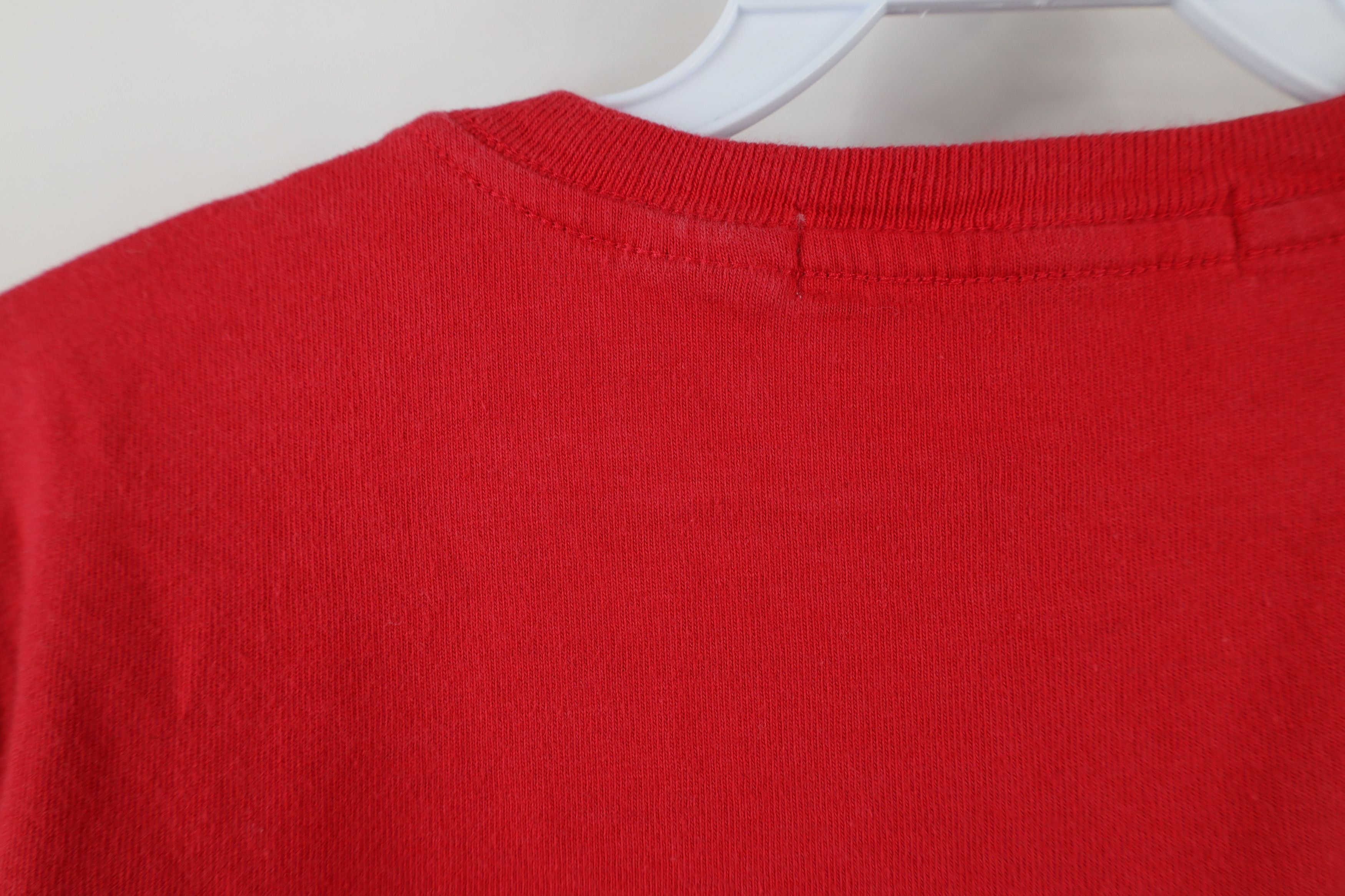 Tommy Hilfiger × Vintage Vintage 90s Tommy Hilfiger Knit Short Sleeve T-Shirt Red Size M / US 6-8 / IT 42-44 - 8 Thumbnail