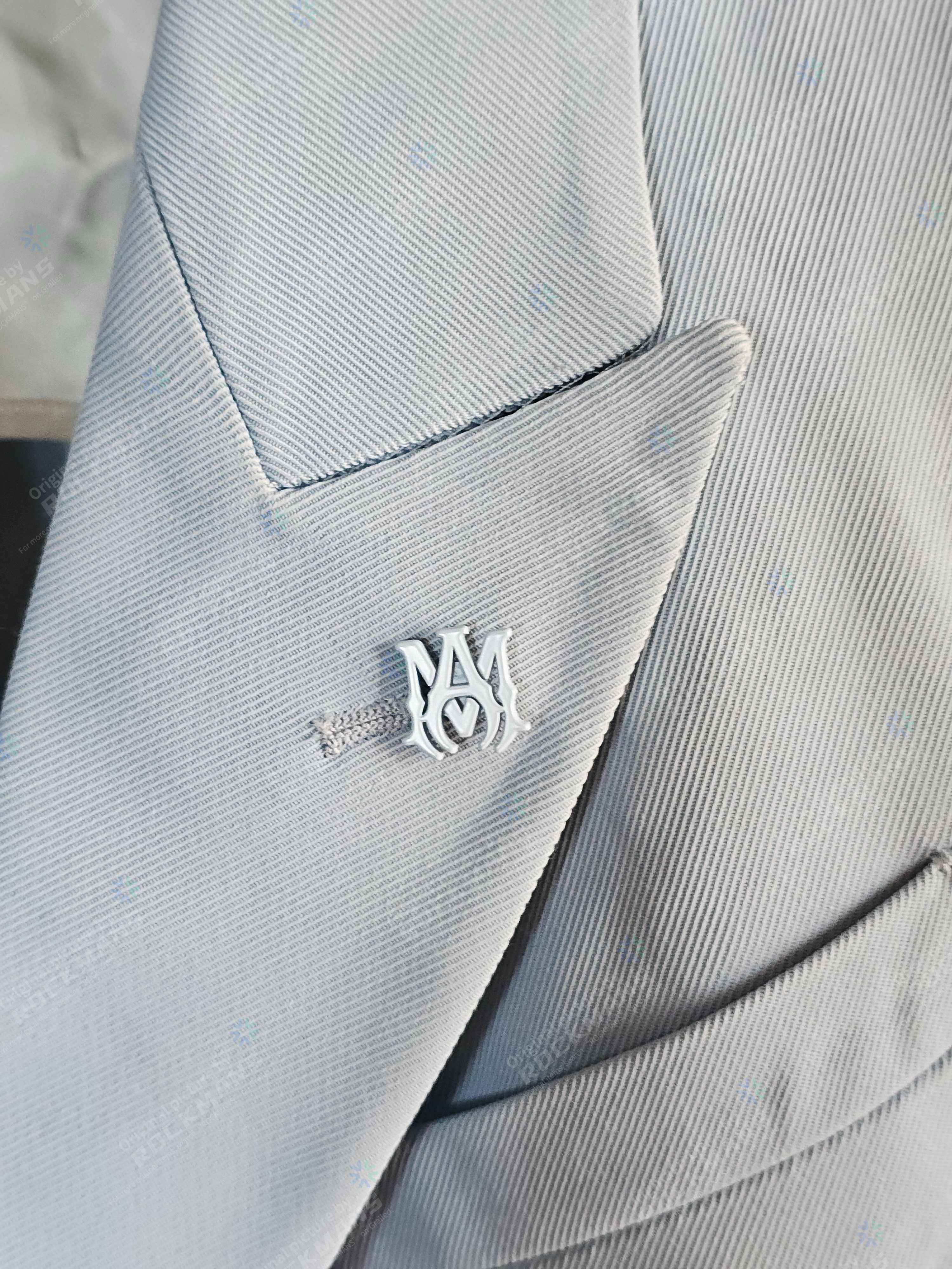 Amiri Amiri Men Double Breasted Baby Blue Blazer Jacket Size 52 Size 52L - 3 Thumbnail
