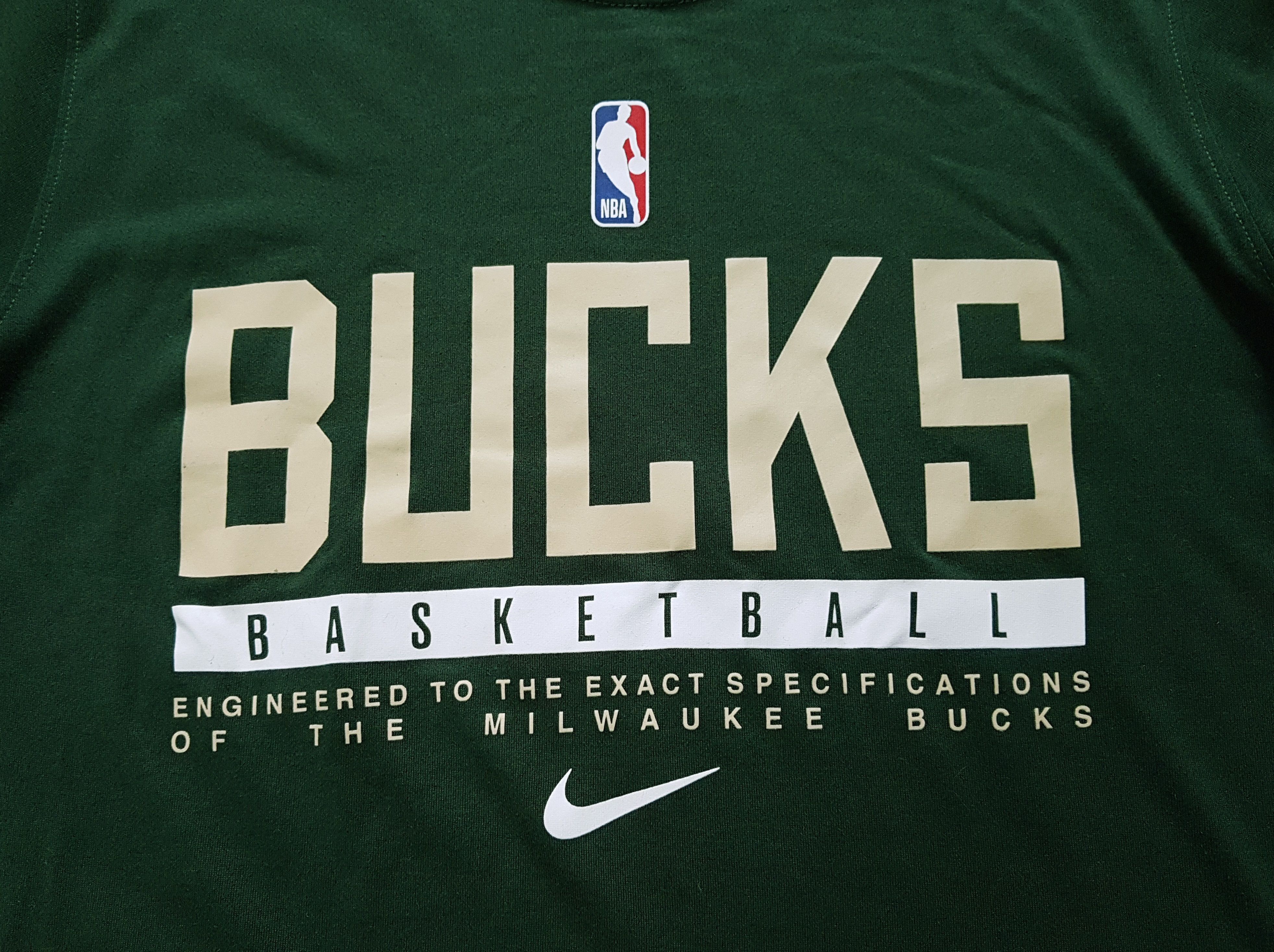 NBA Nike NBA Milwaukee Bucks Training Tee Shirt Jersey Dri-Fit Size US S / EU 44-46 / 1 - 3 Thumbnail