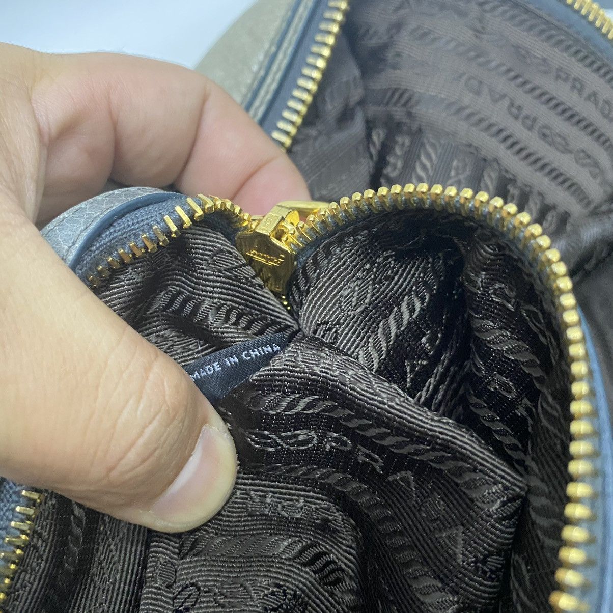 Prada ‼️LASTDROP‼️ PRADA GREY VITELLO SHINE BOULETTO BAG 2 WAY Size ONE SIZE - 18 Thumbnail