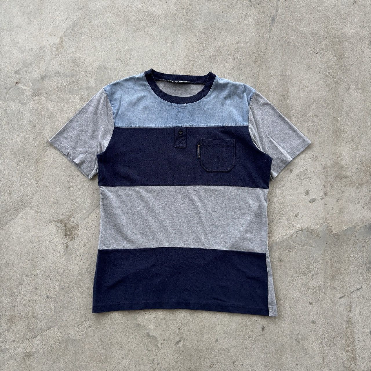Frankie Morello Frankie Morello Milan Colorblock Henley Pocket T Shirt Size US M / EU 48-50 / 2 - 1 Thumbnail