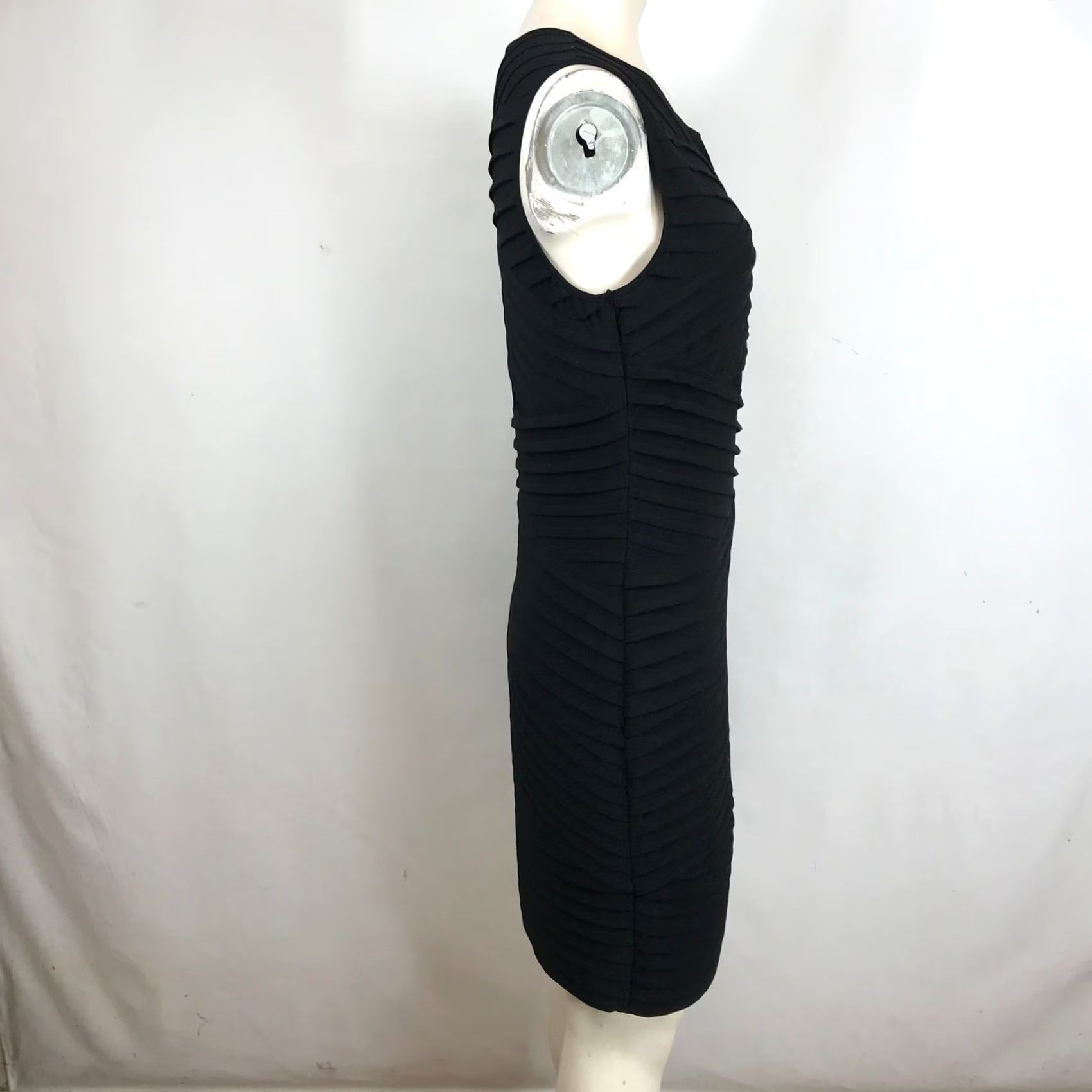 Calvin Klein Calvin Klein Black Tiered Bandage Sleeveless Sheath Dress AMLFW42I NWT Size M / US 6-8 / IT 42-44 - 4 Thumbnail
