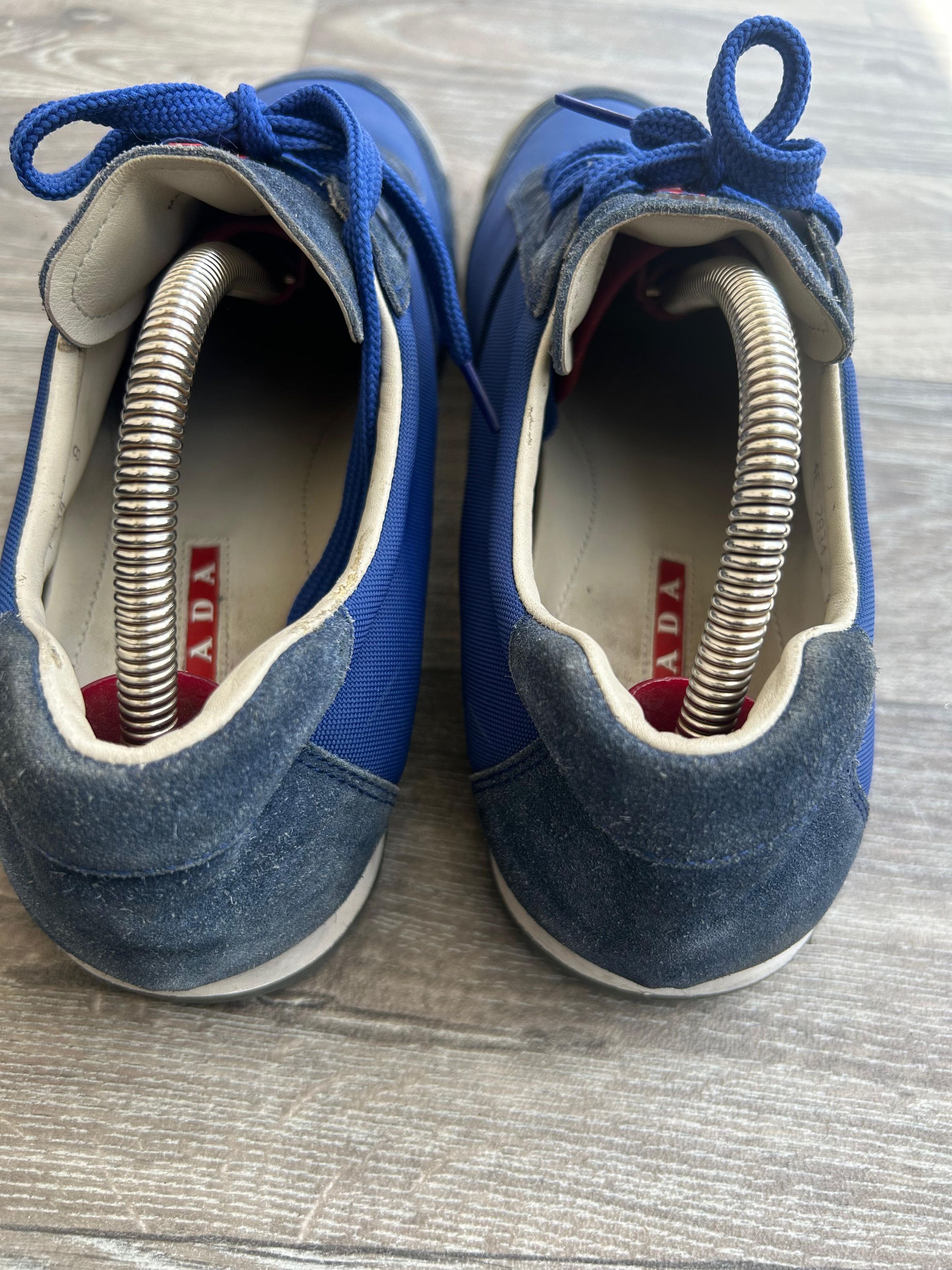 Prada Prada Linea Rossa Low Top Sneakers In Blue Suede Sz 42 Size US 9 / EU 42 - 6 Thumbnail
