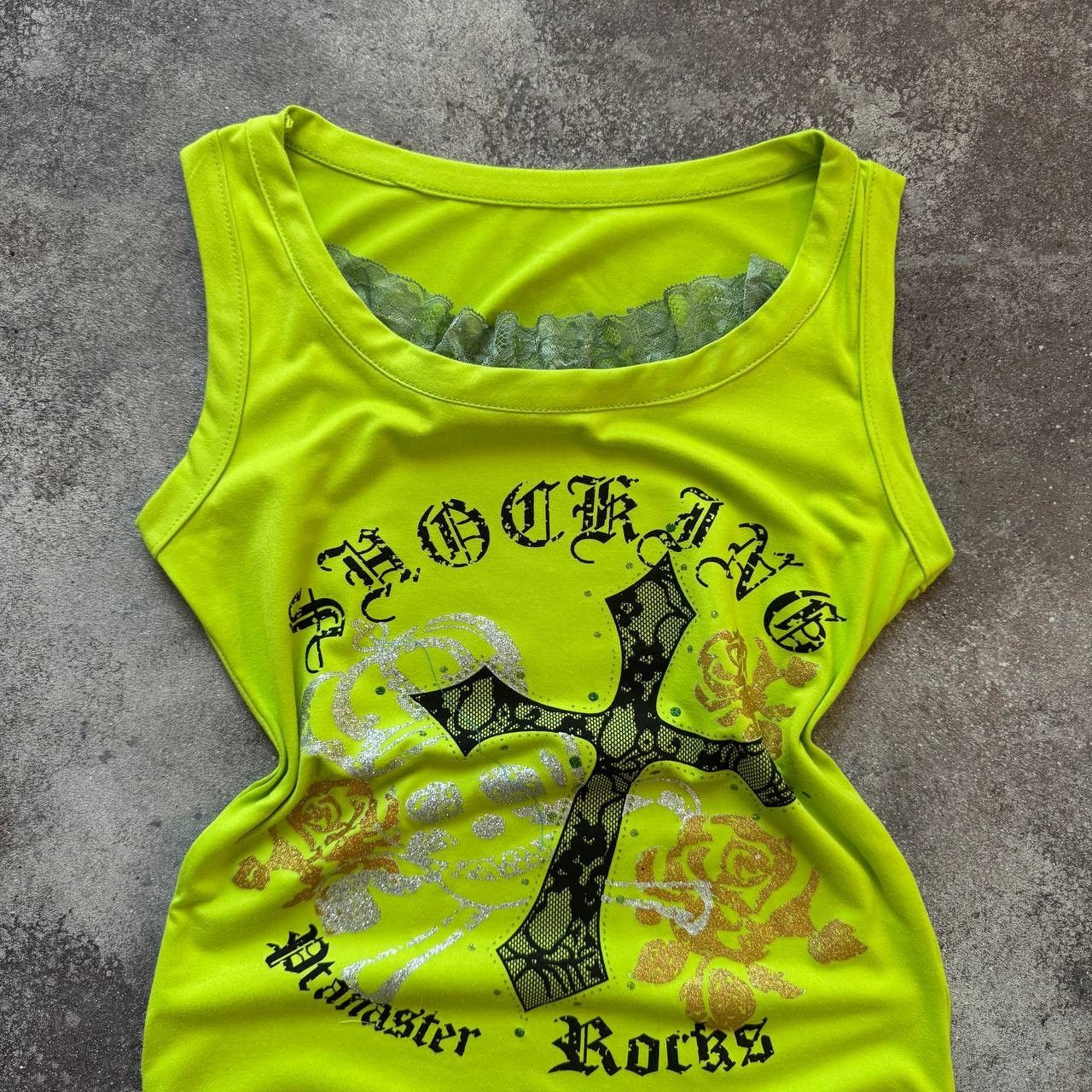 20471120 Amazing Y2K Sexy Gothic Tank Top Size M / US 6-8 / IT 42-44 - 3 Thumbnail