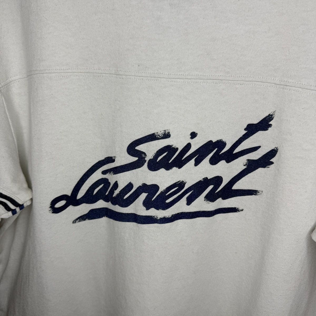 Saint Laurent Paris Saint Laurent Paris logo tee shirt Size US S / EU 44-46 / 1 - 13 Thumbnail