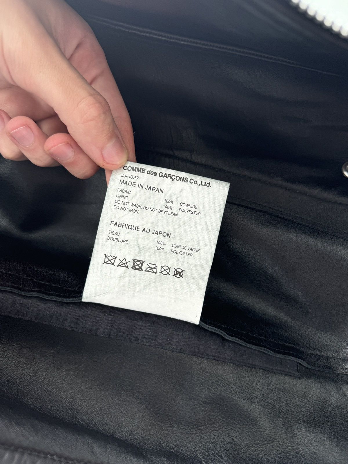 Comme des Garcons × Comme des Garcons Homme Plus × Junya Watanabe Junya Watanabe Comme des Garçons Leather Jacket Perfecto Size US M / EU 48-50 / 2 - 7 Thumbnail