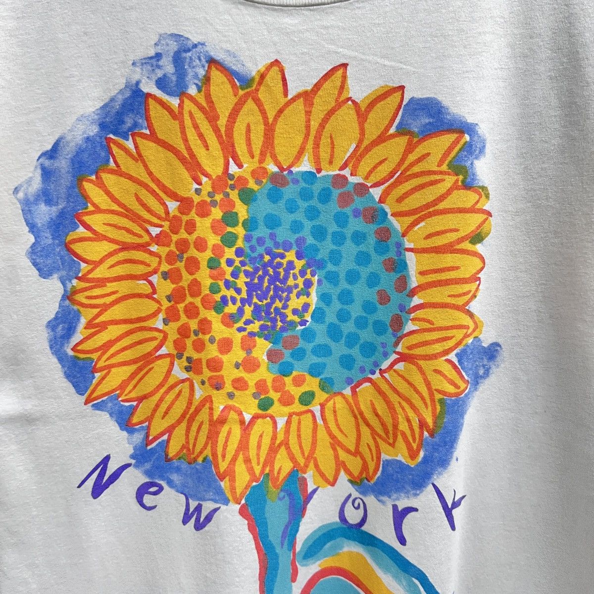 Vintage VTG NEW YORK FLOWER SINGLE STITCH Size US M / EU 48-50 / 2 - 2 Thumbnail