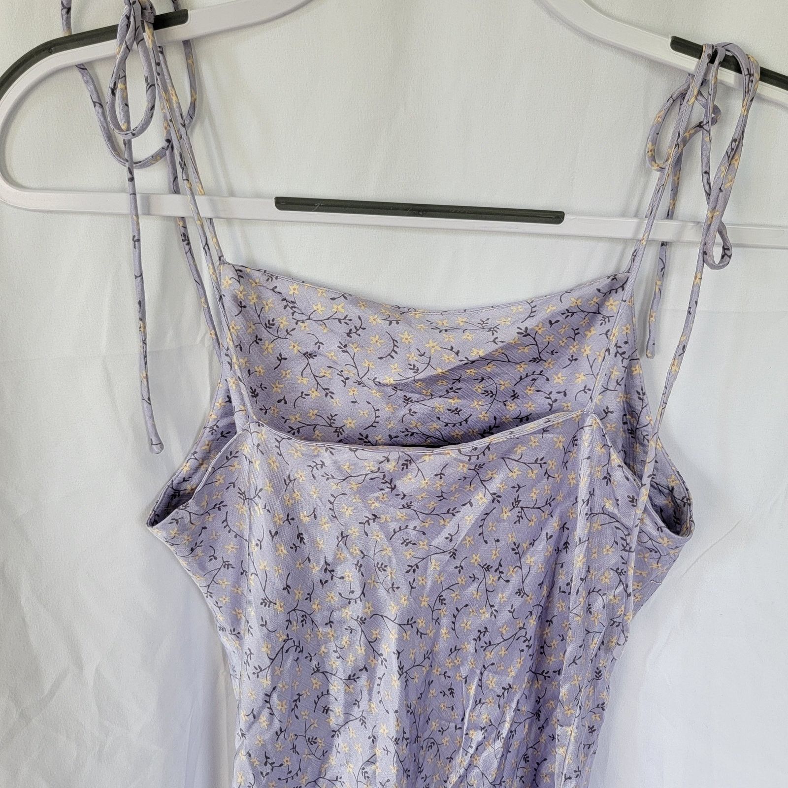 Zara Zara Purple Floral Satin Y2K Slip Dress Size Small Size S / US 4 / IT 40 - 8 Thumbnail
