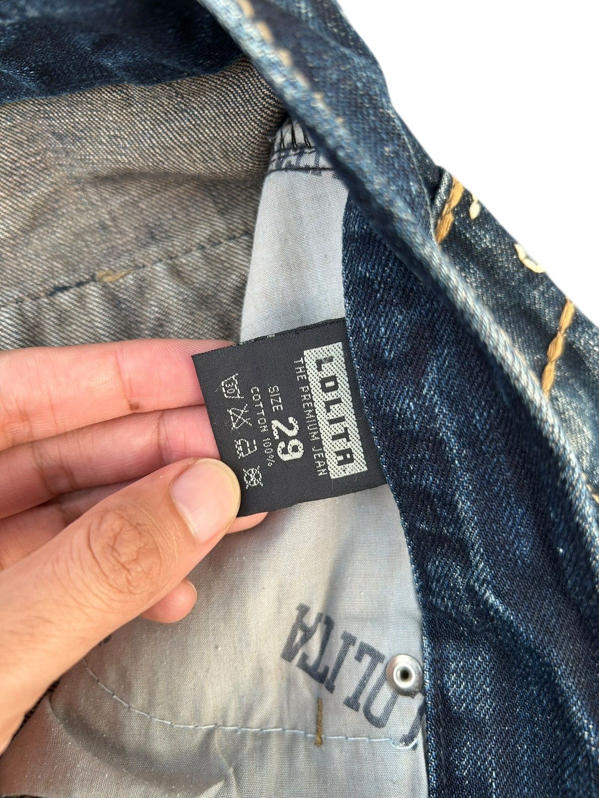 Kapital Buckle Back Lolita Distressed Denim Jeans Size US 34 / EU 50 - 7 Thumbnail