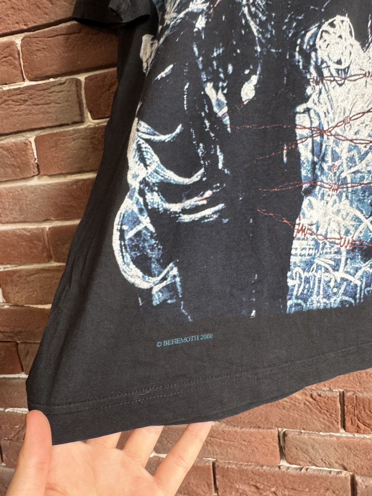 Band Tees Rare Vintage 00s Behemoth Thelema.6 Black Metal Band Tshirt Size US XL / EU 56 / 4 - 3 Thumbnail