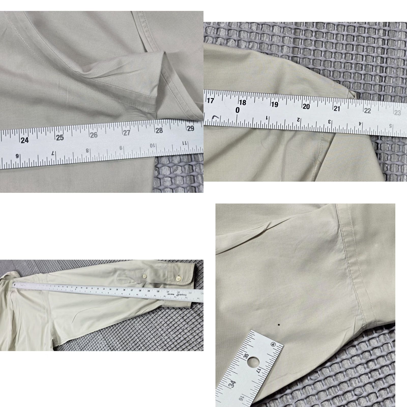 Polo Ralph Lauren Polo Ralph Lauren Beige Button-Up Shirt 17-32/33 Long Sleeve OCBD Oxford Yarmouth Mens Shirt Size US XL / EU 56 / 4 - 9 Thumbnail