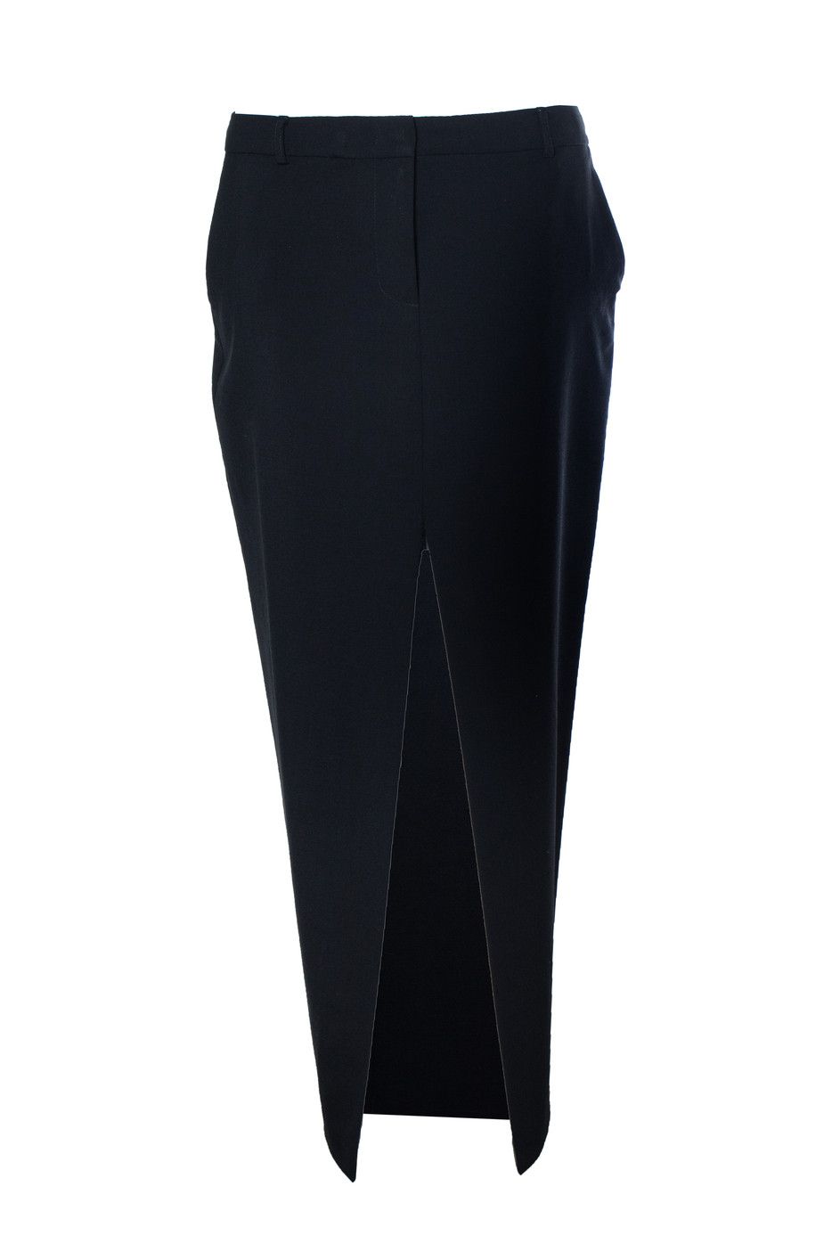 Nude (Nude), black maxi skirt with high front slit Size 28" / US 6 / IT 42 - 1 Thumbnail