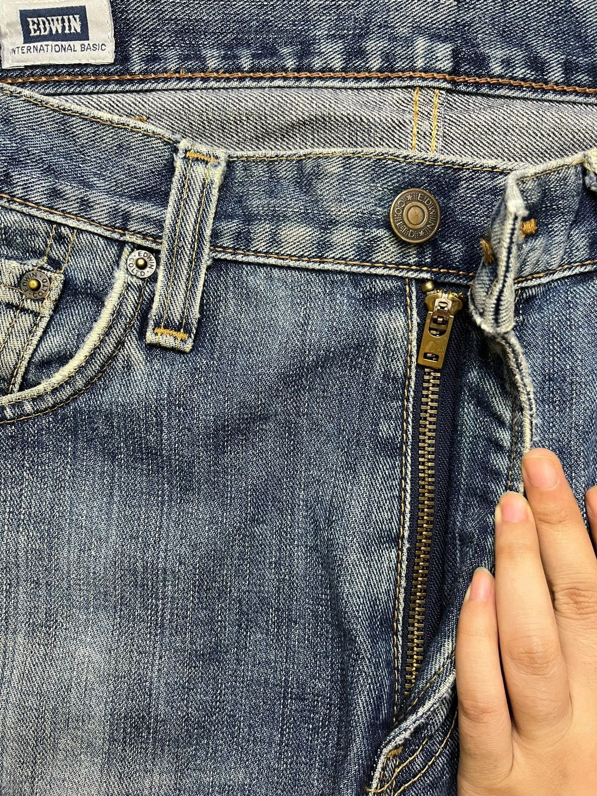 Edwin Vintage Japanese Edwin Blue Wash Western Style Baggy Jeans Size US 36 / EU 52 - 3 Thumbnail