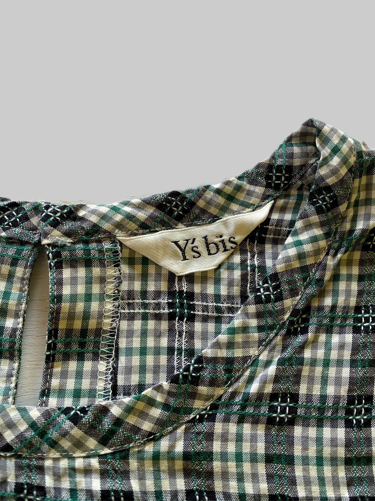 Yohji Yamamoto Vintage Y’s Bis Sashiko Plaid Tops Size M / US 6-8 / IT 42-44 - 3 Thumbnail