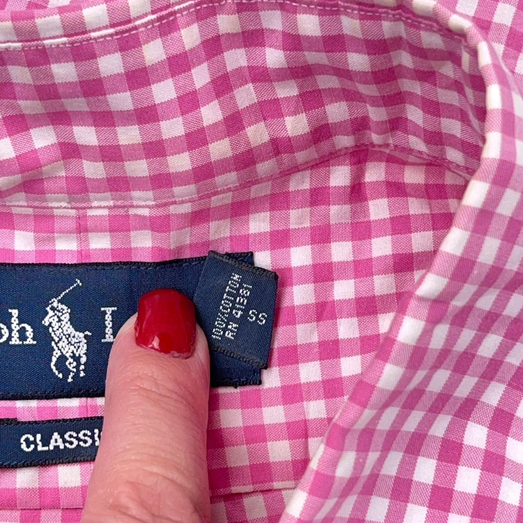 Ralph Lauren Ralph Lauren Shirt Men XL Pink Check Button Up Classic Fit Camp Gingham Cotton Size US XL / EU 56 / 4 - 6 Thumbnail