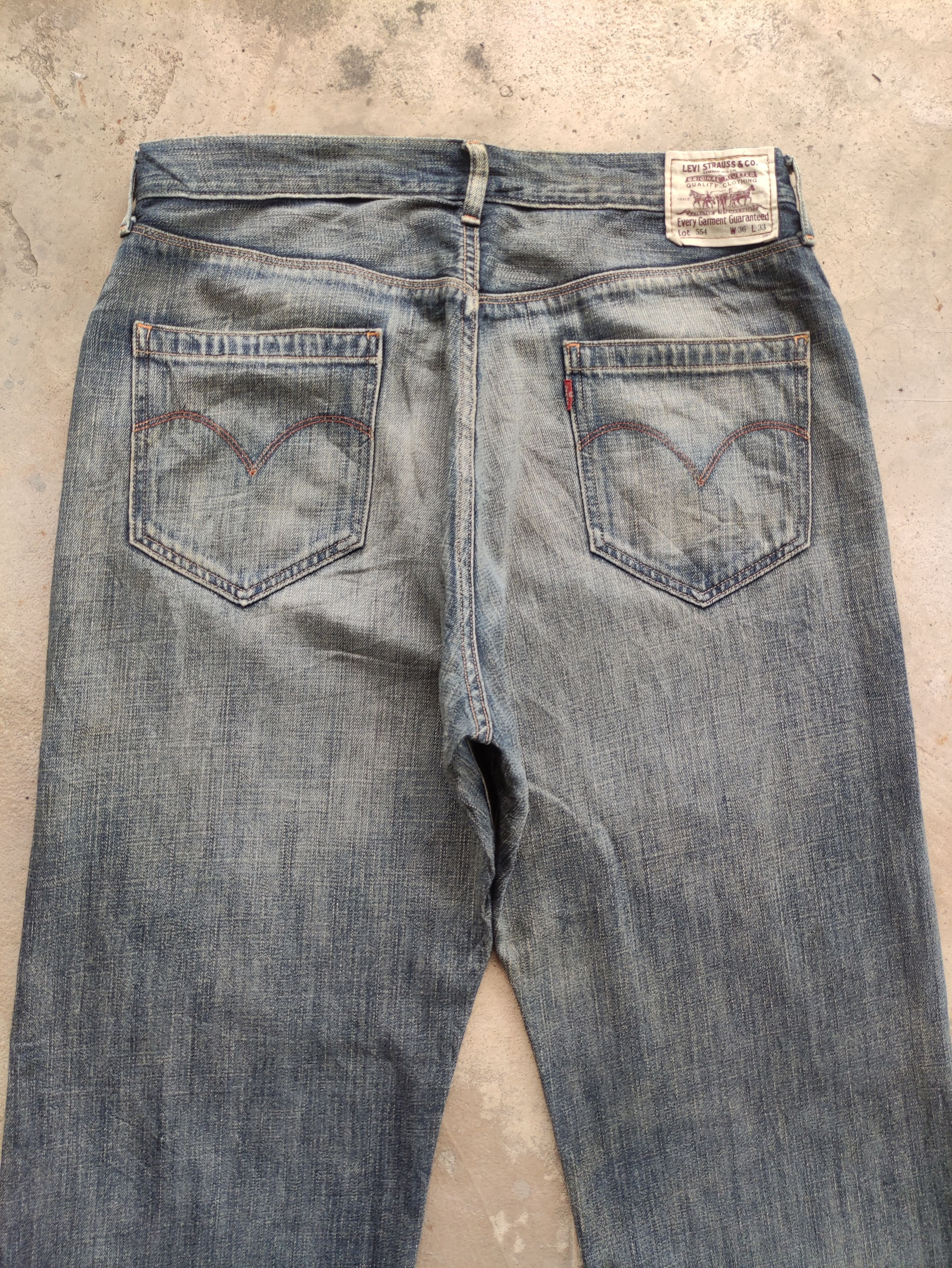 Levi's Vintage Levis 554 Baggy Denim Distressed Faded Jean Size US 36 / EU 52 - 9 Thumbnail