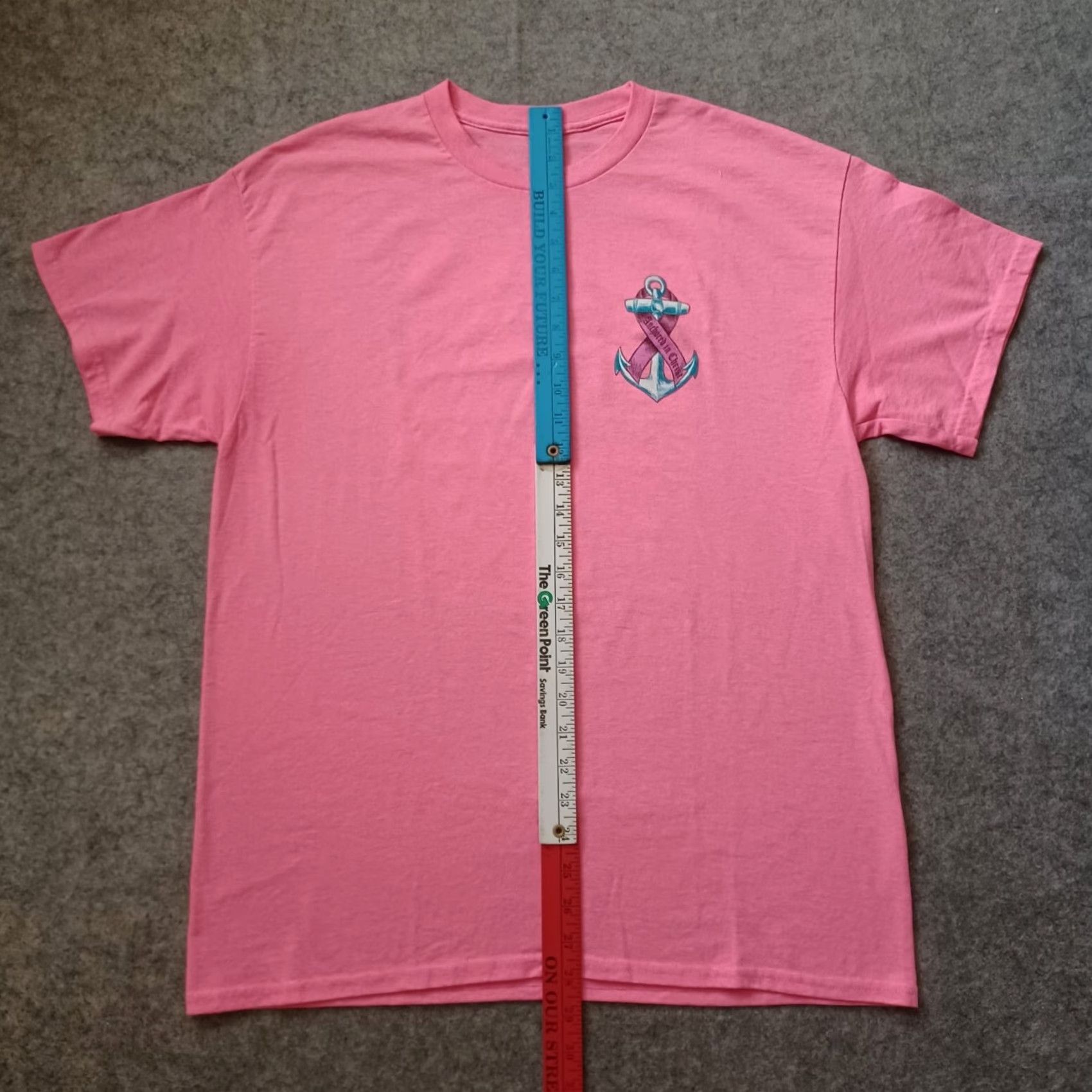 Vintage Jesus T Shirt Pink Cross Logo Graphic Anchored In Christ Faith Hope Love Large Men Regular Short Sleeve Crew Neck SVG Size US L / EU 52-54 / 3 - 7 Thumbnail